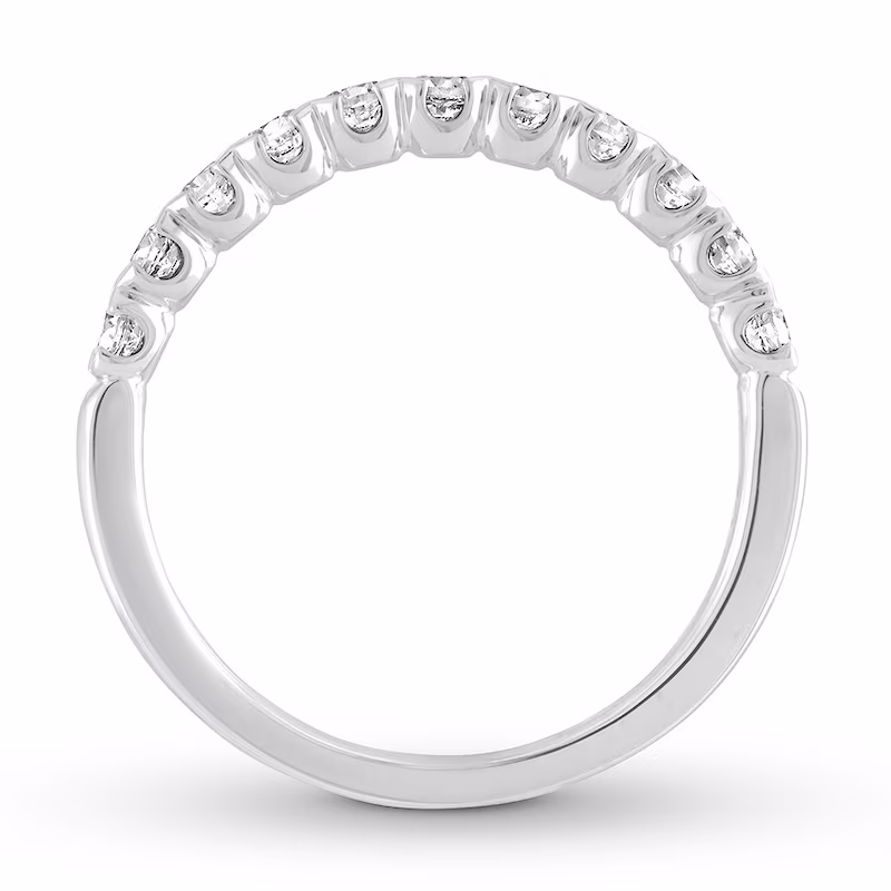 Diamond Anniversary Band 1/2 ct tw Round-cut 10K White Gold