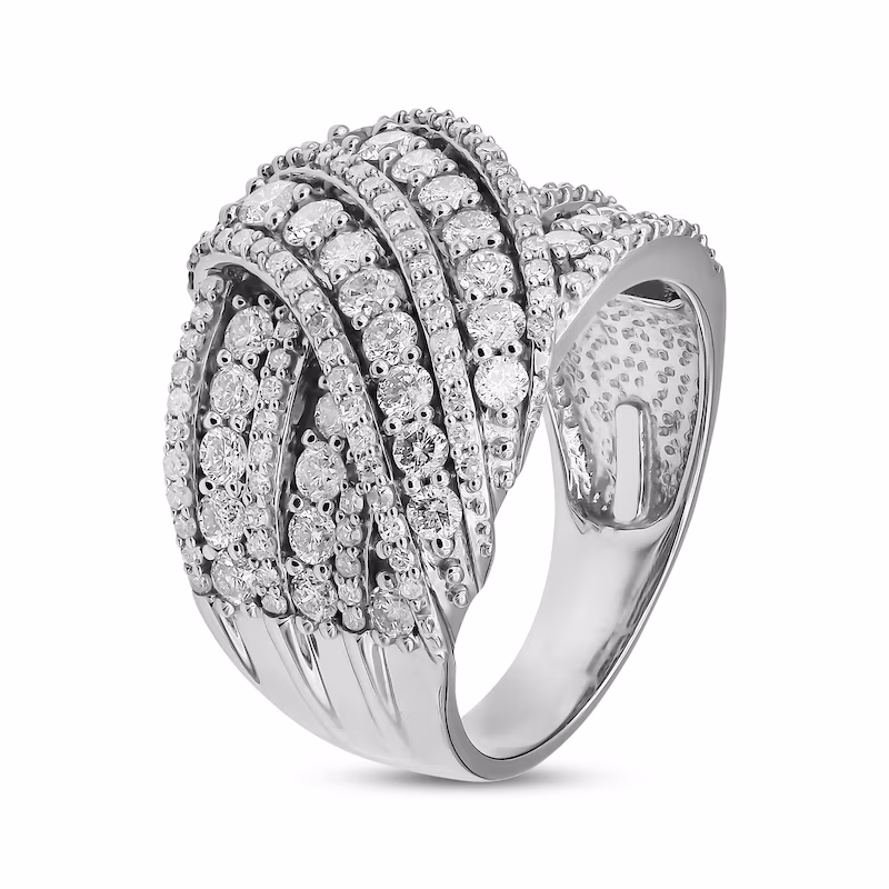 Diamond Ring 2 ct tw 10K White Gold - Size 8