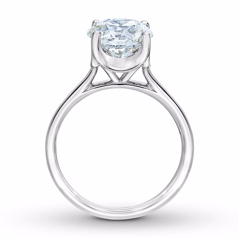The Leo First Light Diamond Solitaire Ring 3 carats 14K White Gold