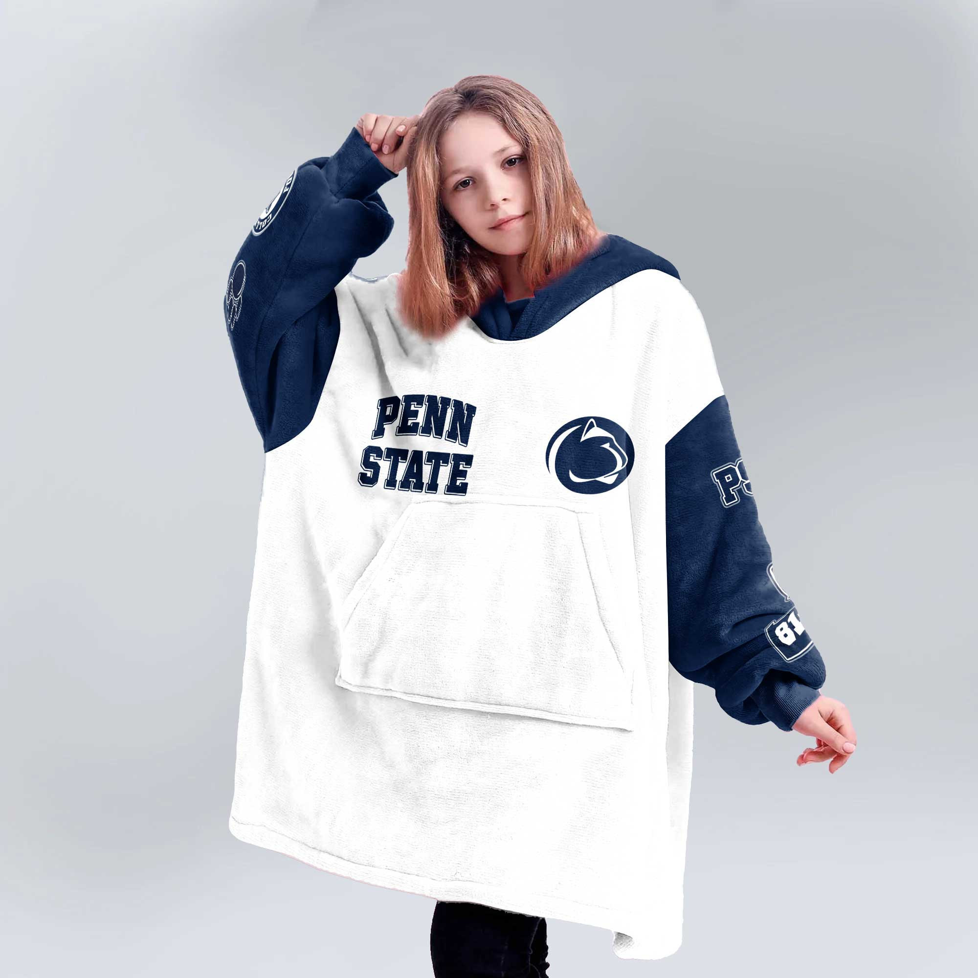 Adult Penn State Football Unisex Blanket Hoodie