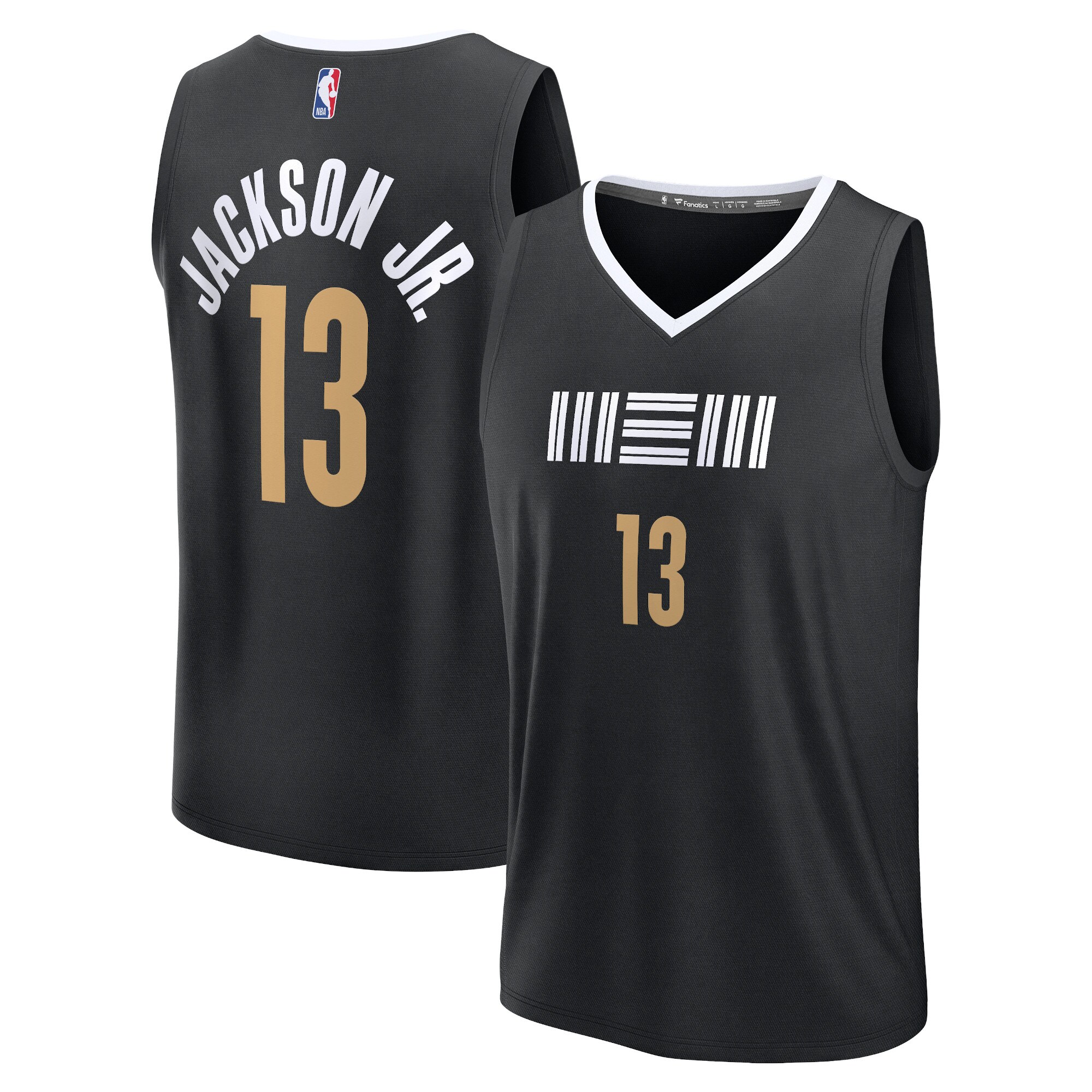 Unisex Memphis Grizzlies Jaren Jackson Jr.  Black 2023/24 Fast Break Jersey - City Edition