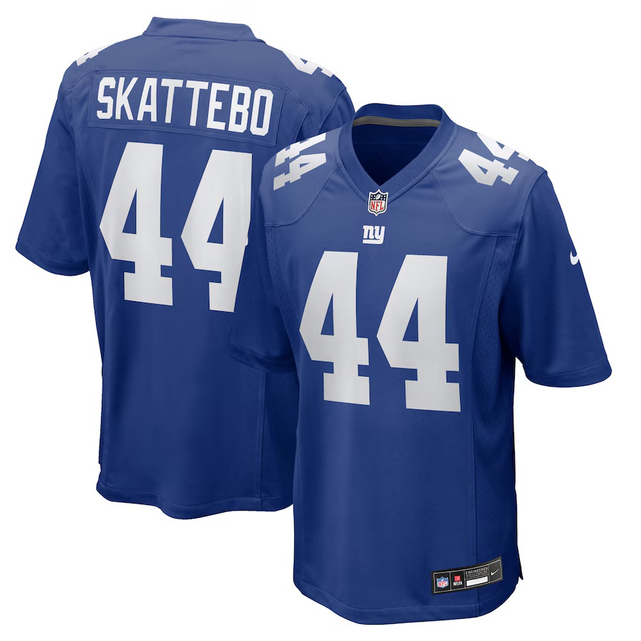 Men's New York Giants #44 Cam Skattebo Blue Limited Stitched Jersey