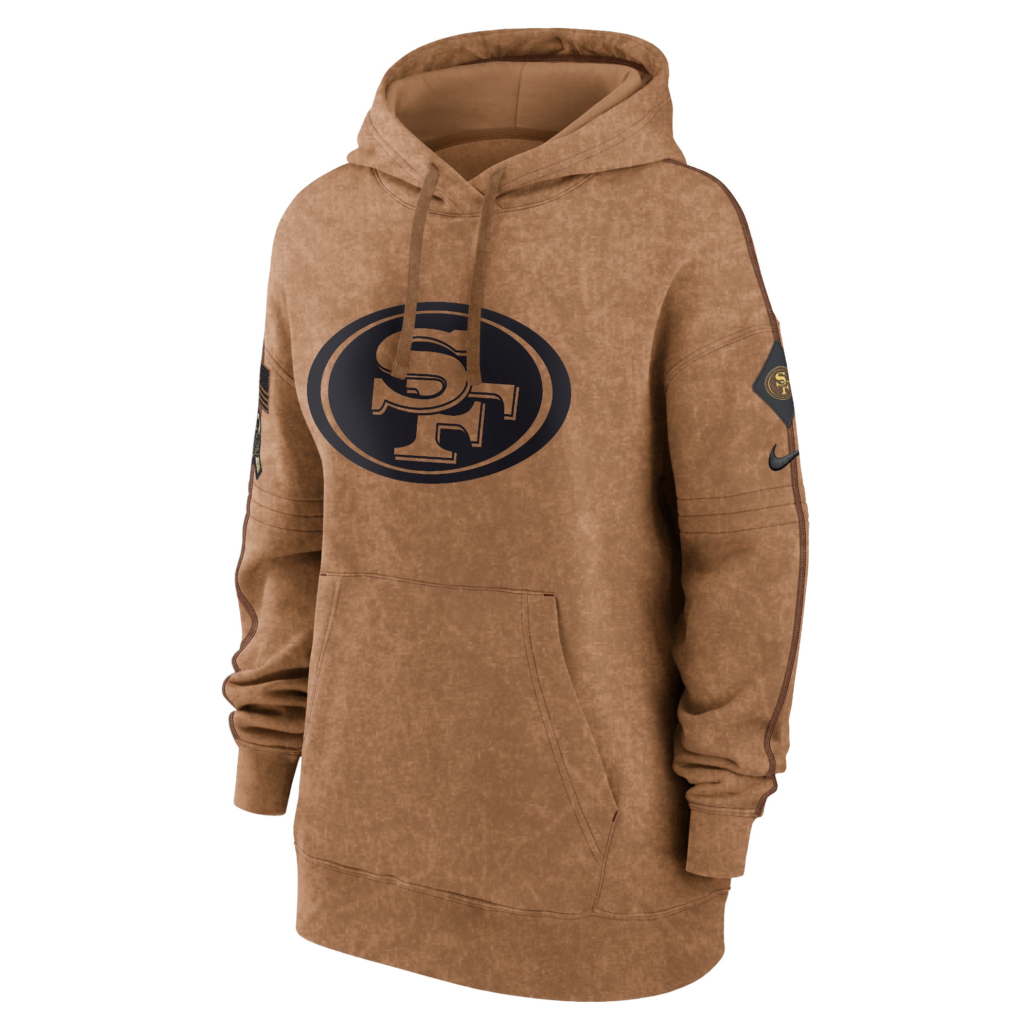 San Francisco 49ers 49ers  Women's 2023 Salute to Service Pullover Hoodie - Brown