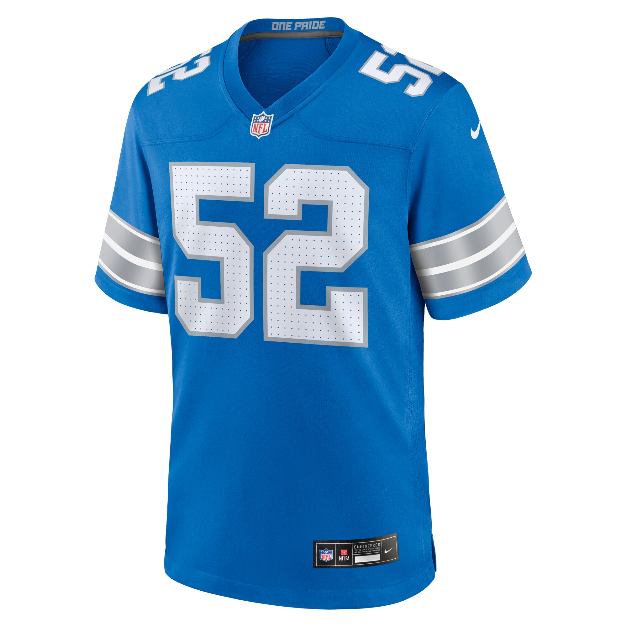 Netane Muti Detroit Lions Game Jersey -  Blue