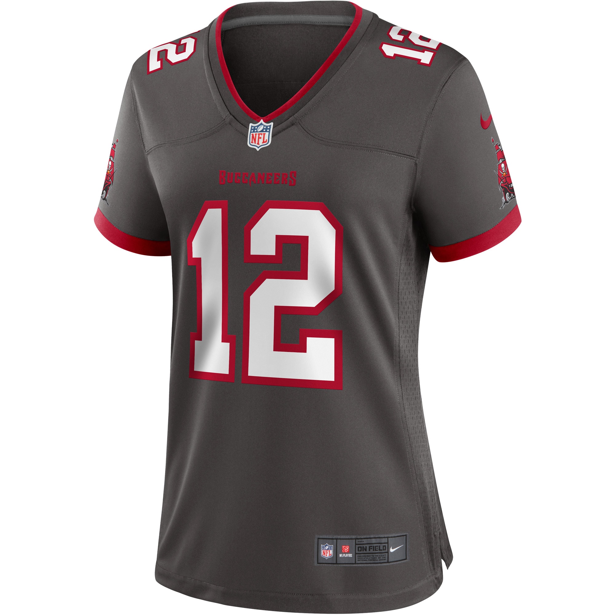 Tom Brady Tampa Bay Buccaneers Women's Alternate Game Jersey - Pewter