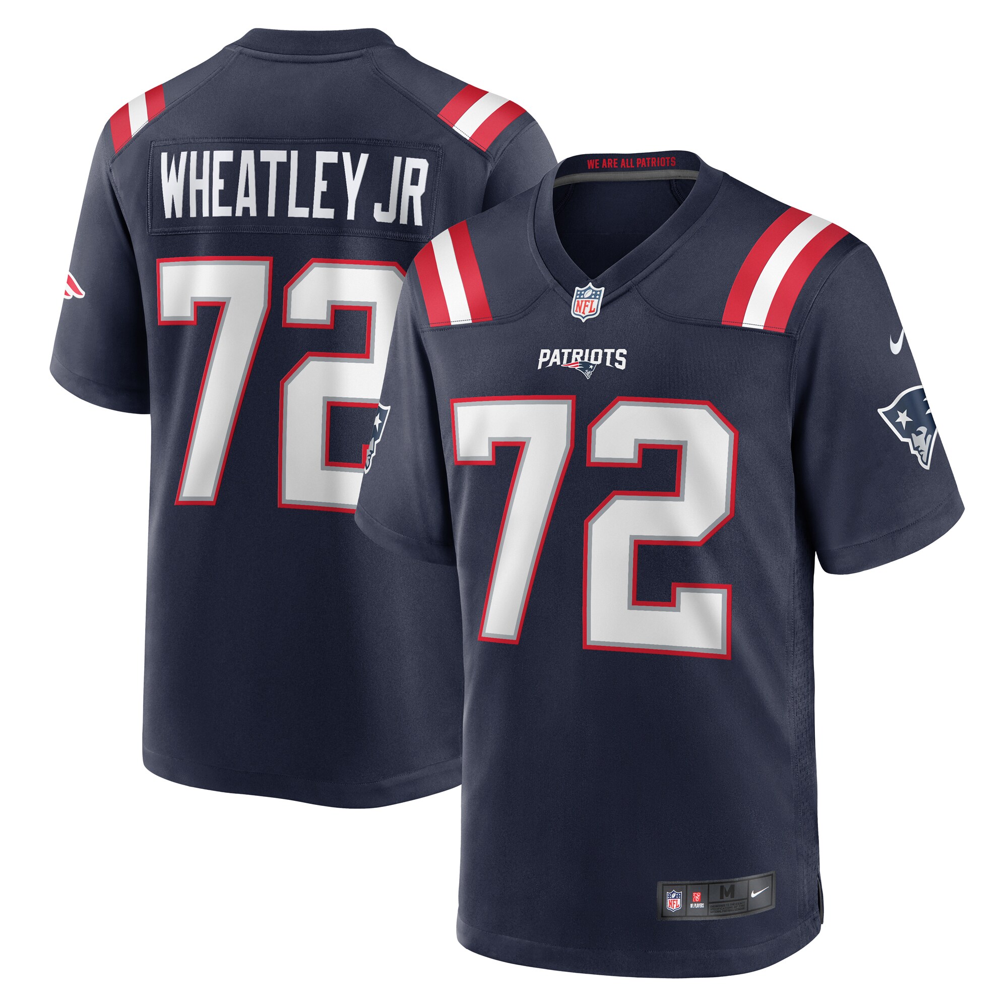 Tyrone Wheatley New England Patriots Team Game Jersey -  Navy