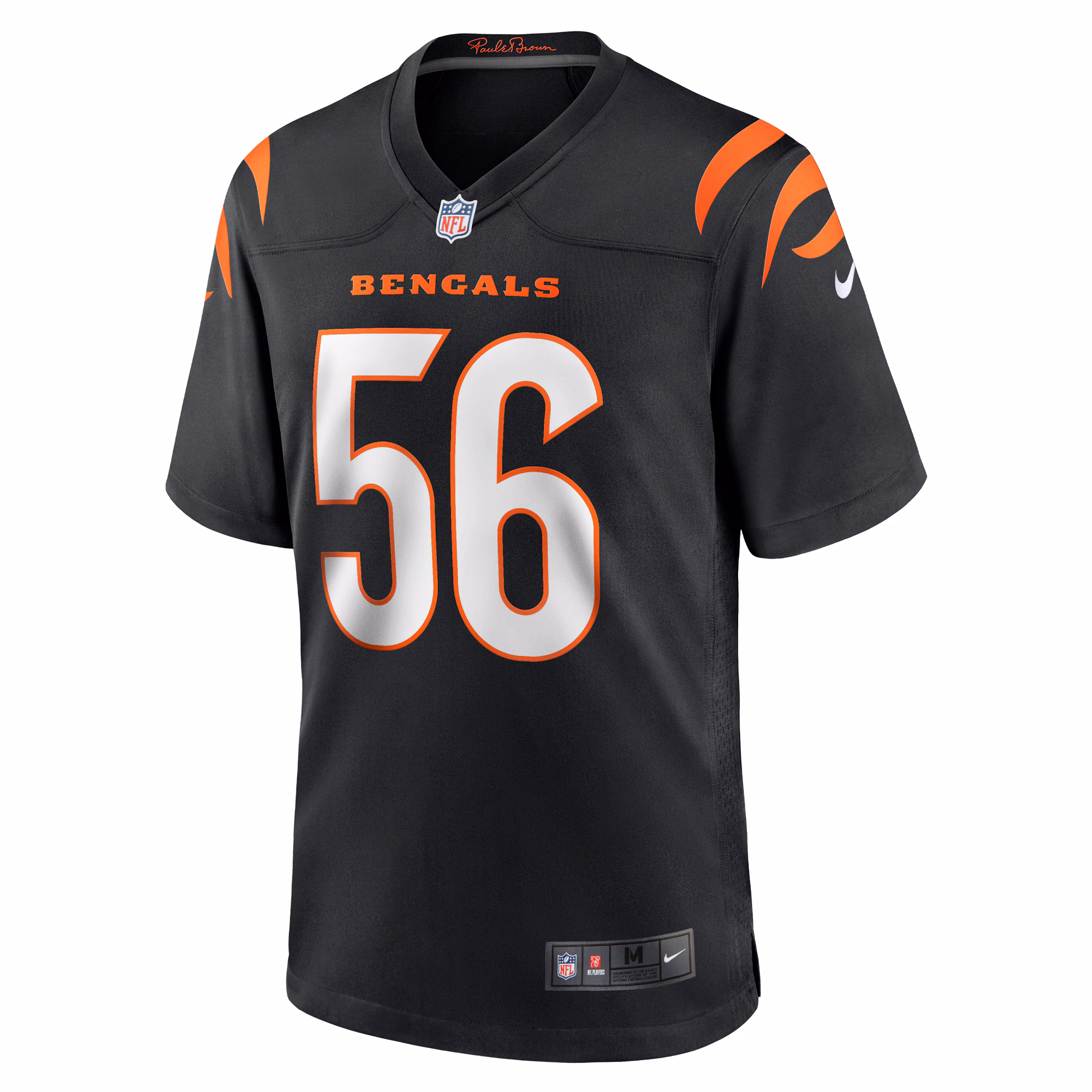 Garrett Nelson Cincinnati Bengals  Game Jersey -  Black