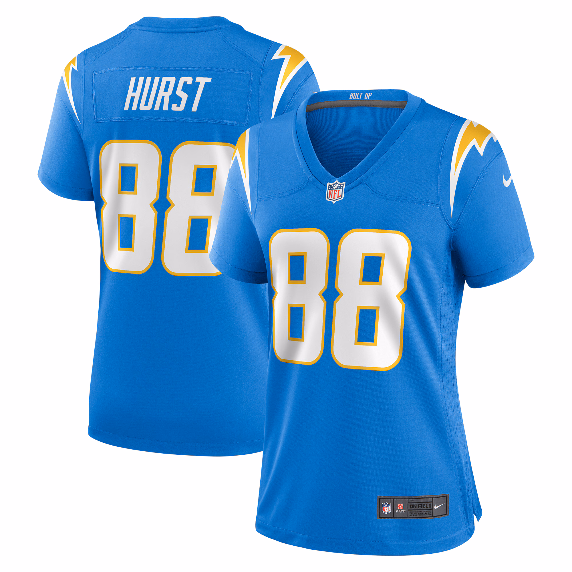 Hayden Hurst Los Angeles Chargers Women's  Game Jersey -  Powder Blue