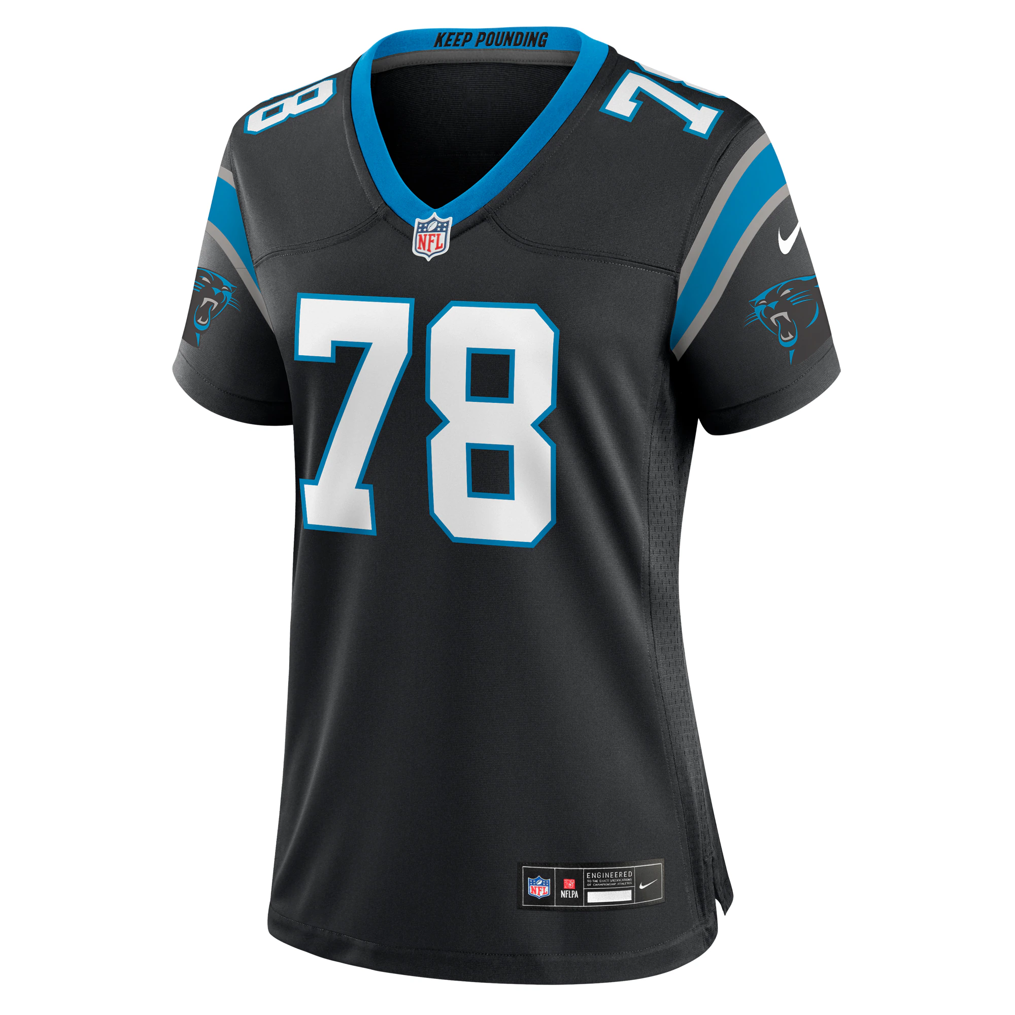 Jayden Peevy Carolina Panthers Women's  Game Jersey -  Black