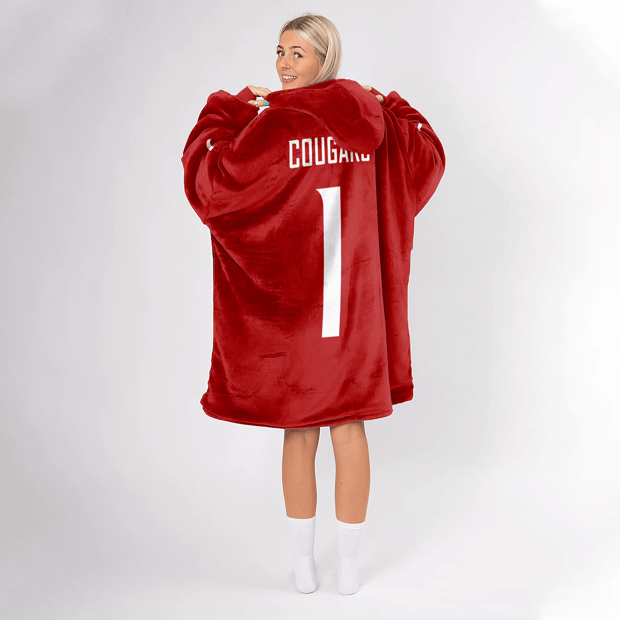 Adult #1 Washington State Football Unisex Blanket Hoodie