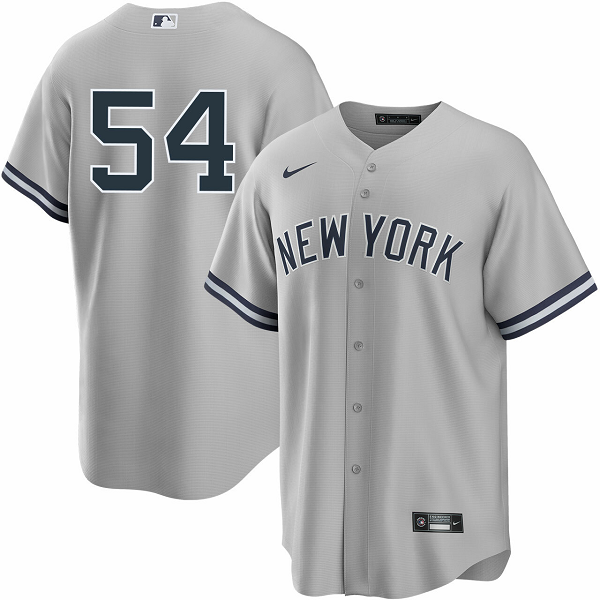 Men's New York Yankees #54 Aroldis Chapman Road Player  Cool Base MLB Jersey