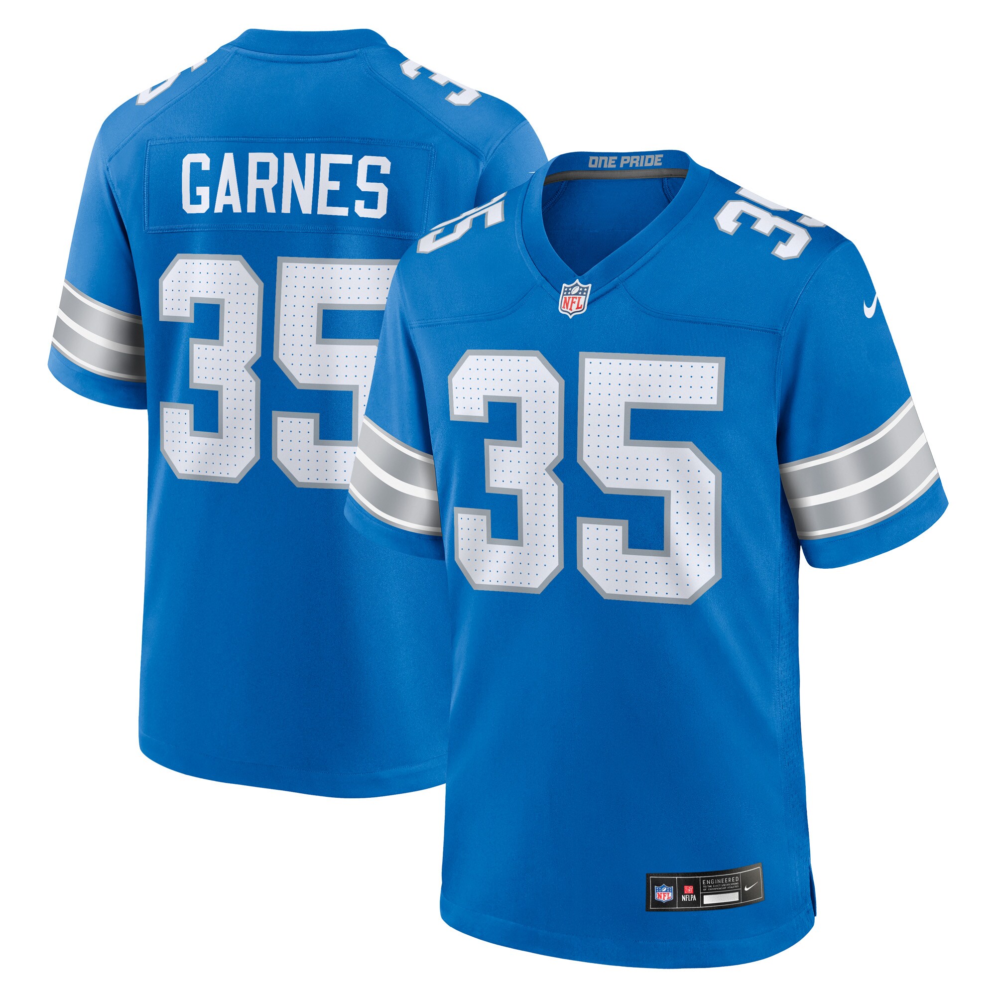 Chelen Garnes Detroit Lions Game Jersey -  Blue