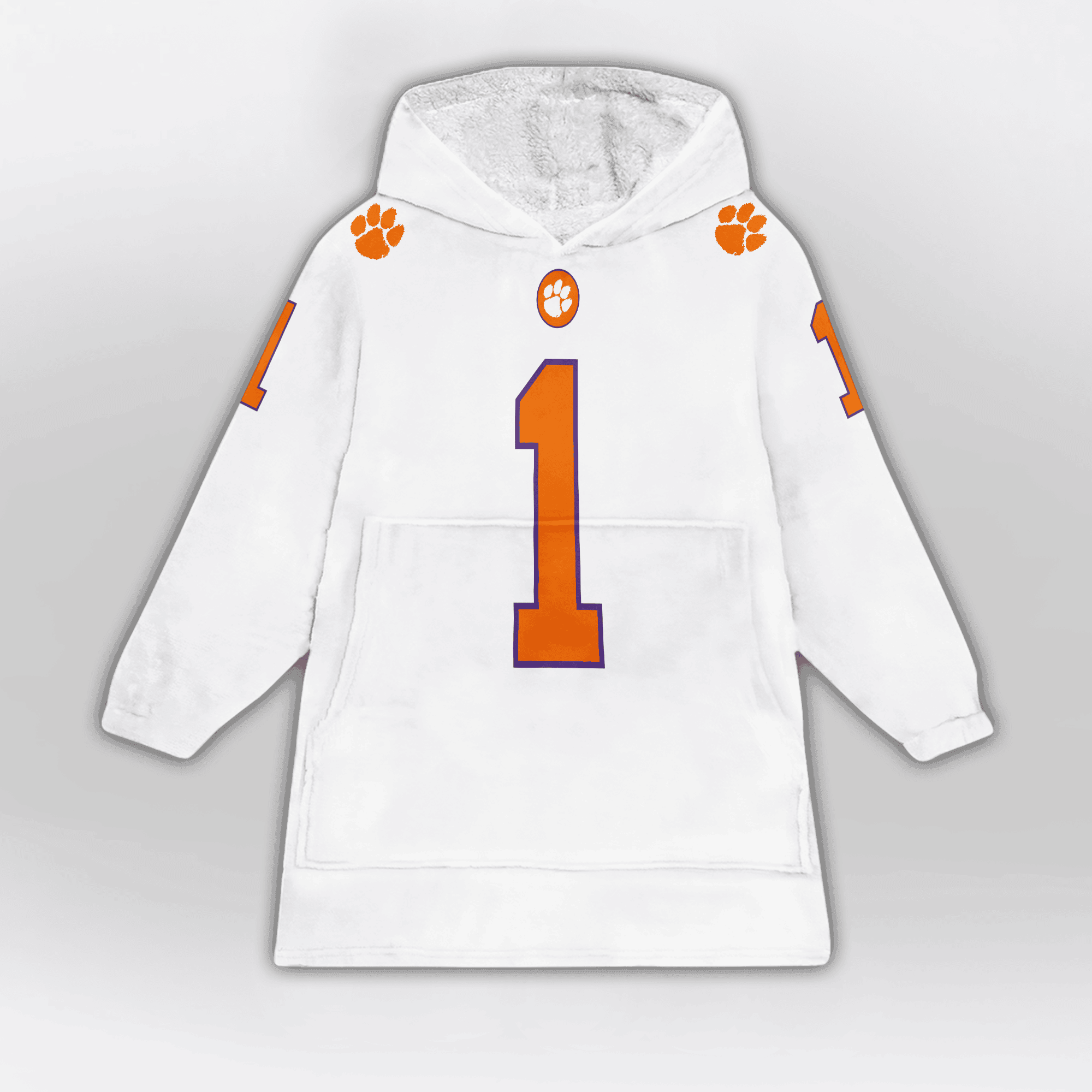 Kid 1 Clemson Football Unisex Blanket Hoodie