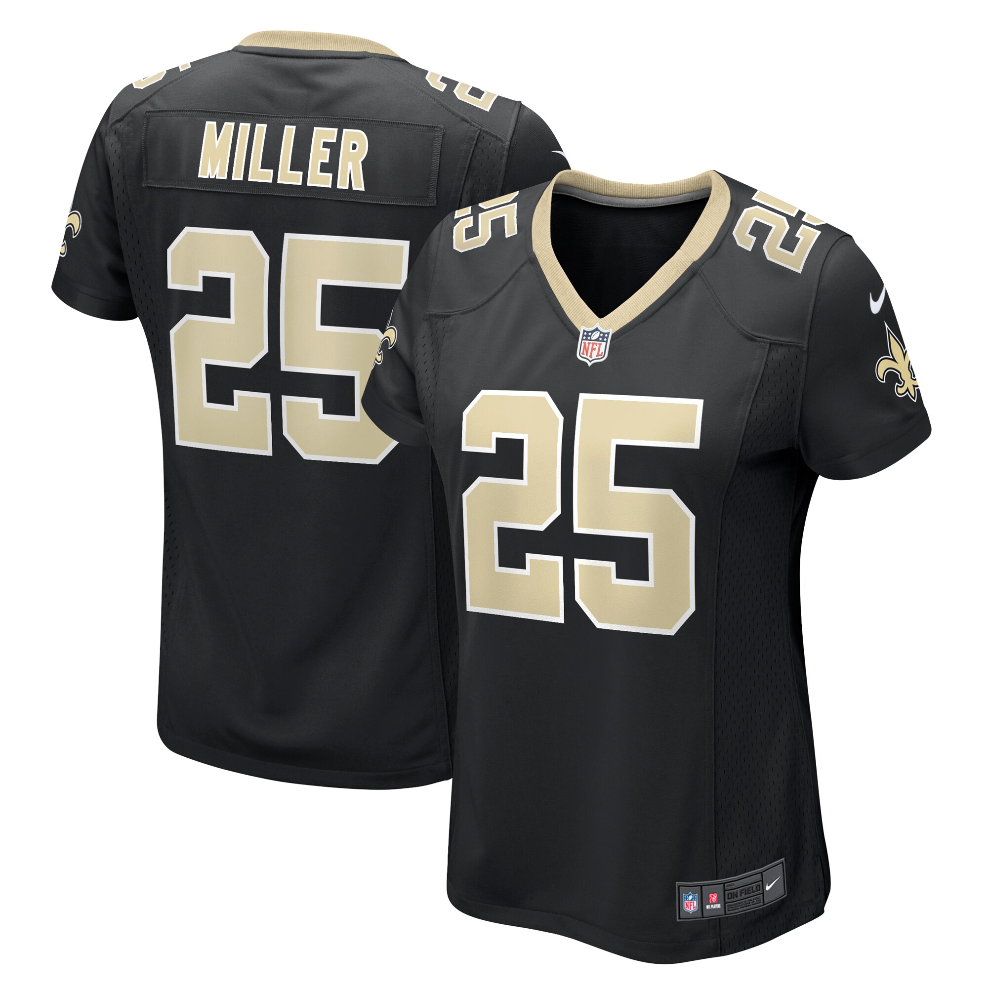 Kendre Miller New Orleans Saints Women's Team Game Jersey -  Black
