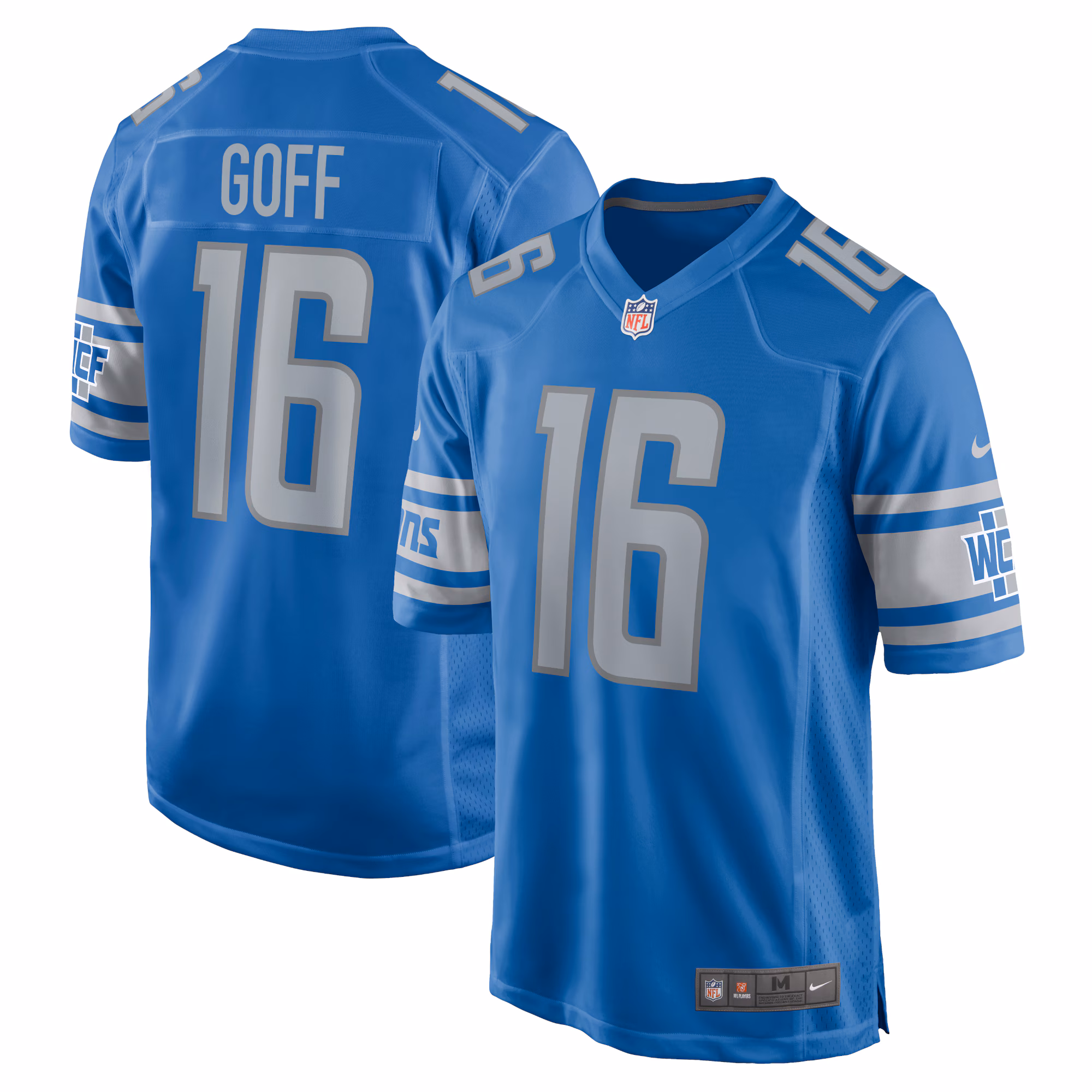 Jared Goff Detroit Lions Player Game Jersey - Blue