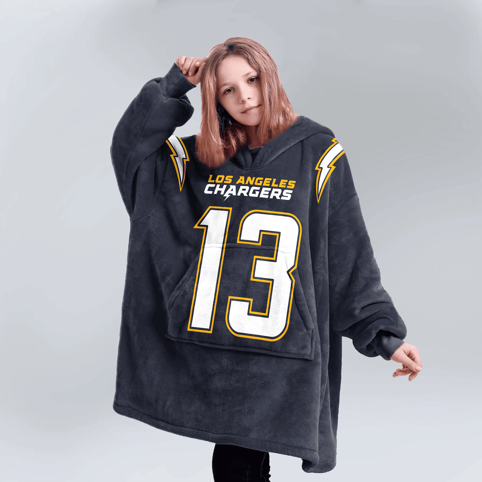 Kid 13 Los Angeles Football Unisex Blanket Hoodie