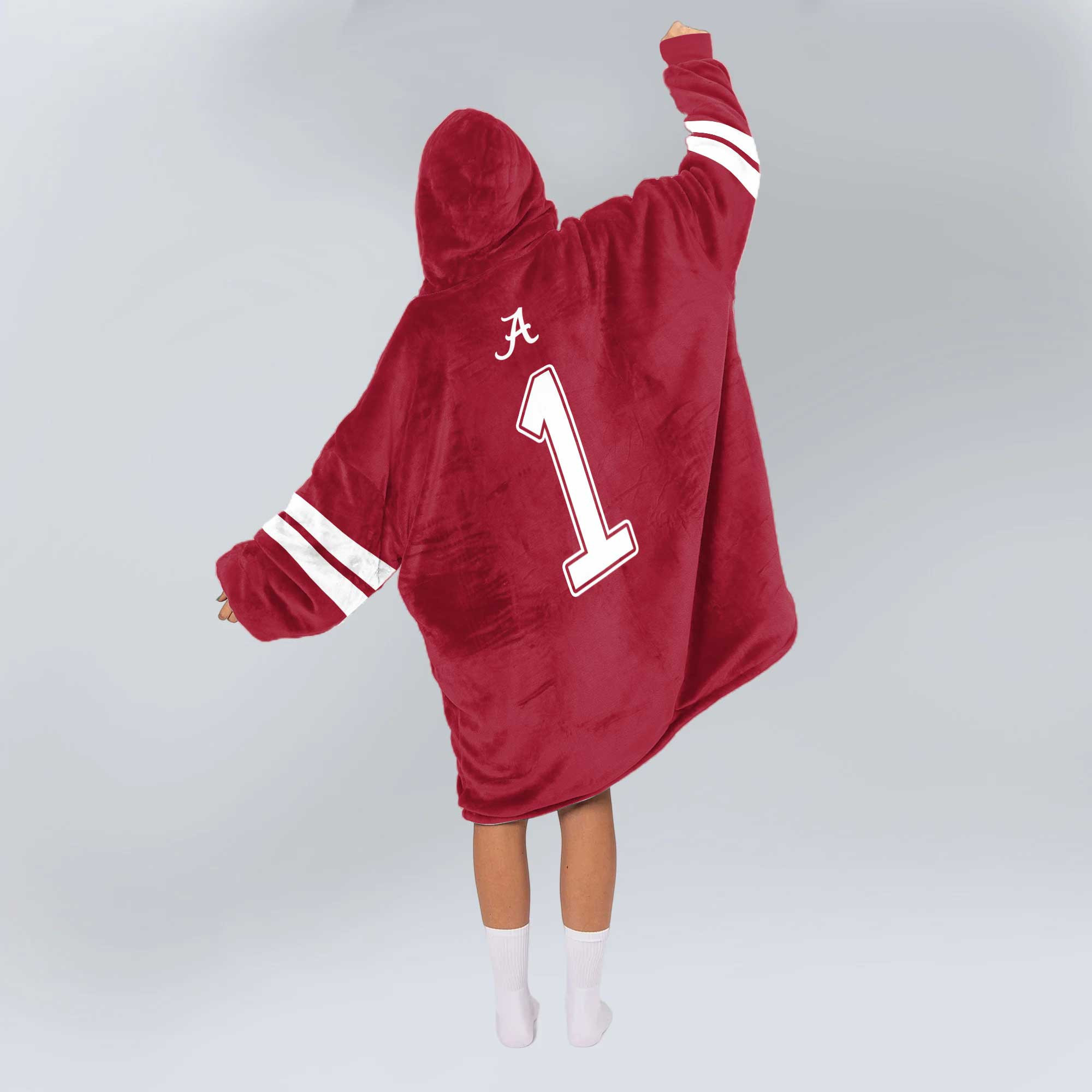 Adult #1 Alabama Football Unisex Blanket Hoodie