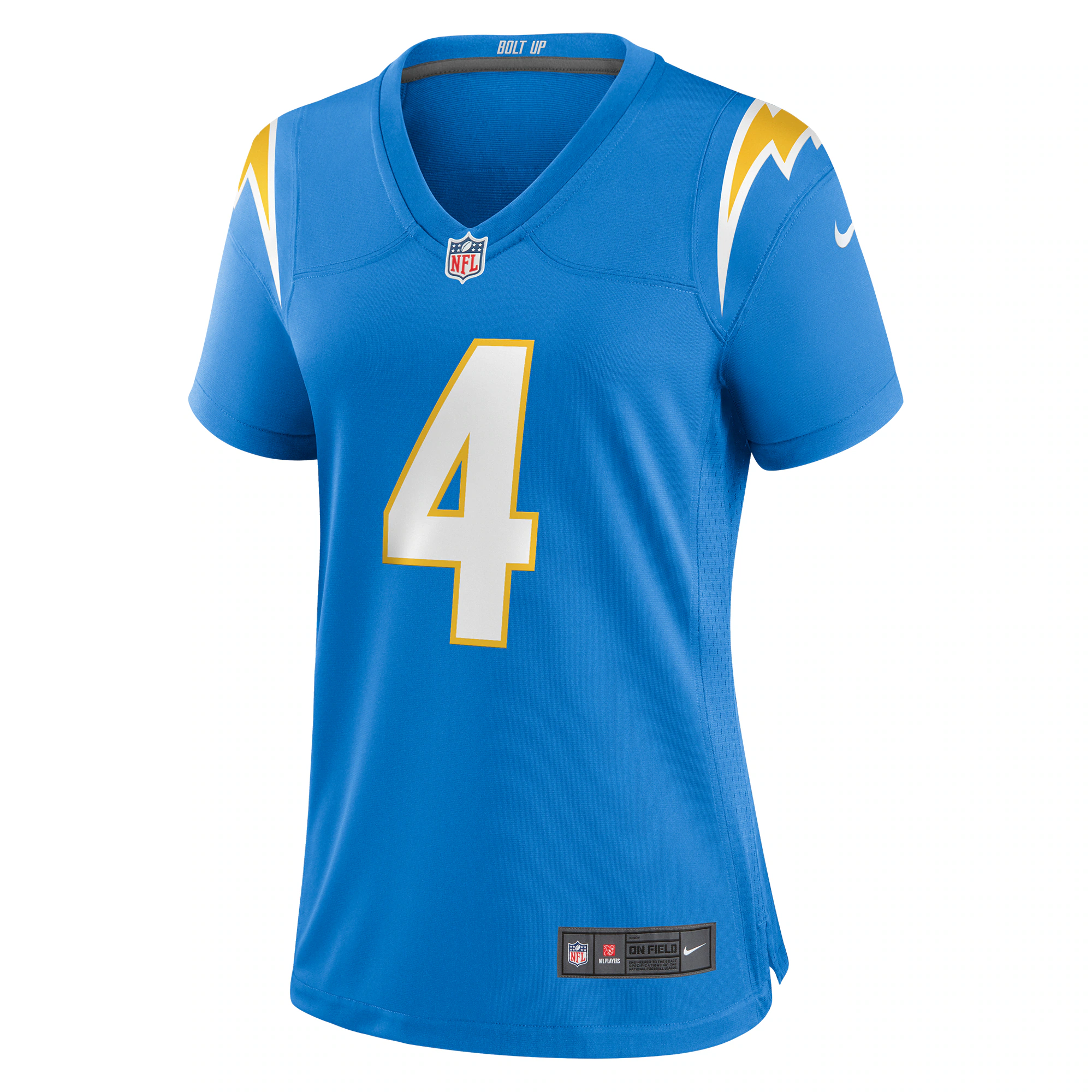 Gus Edwards Los Angeles Chargers Women's  Game Jersey -  Powder Blue
