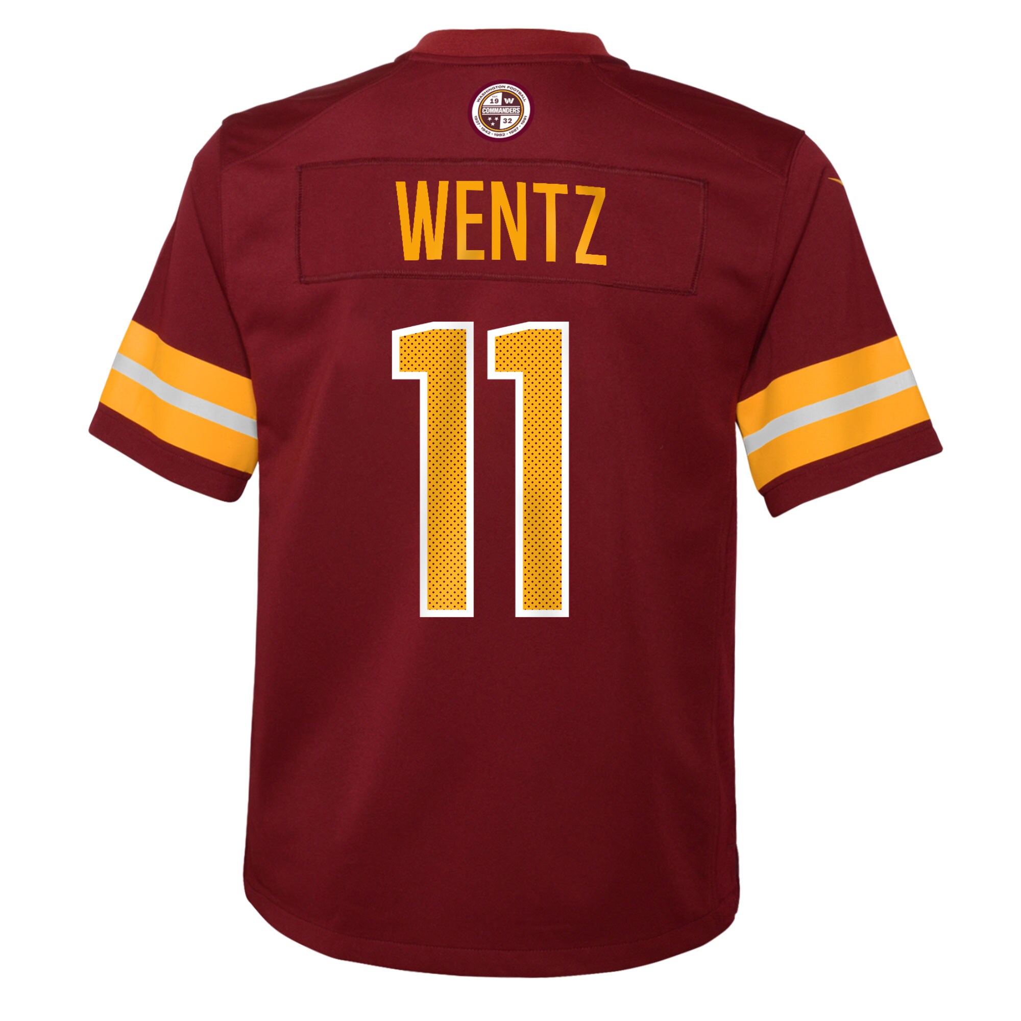 Carson Wentz Washington Commanders  Youth Game Jersey - Burgundy