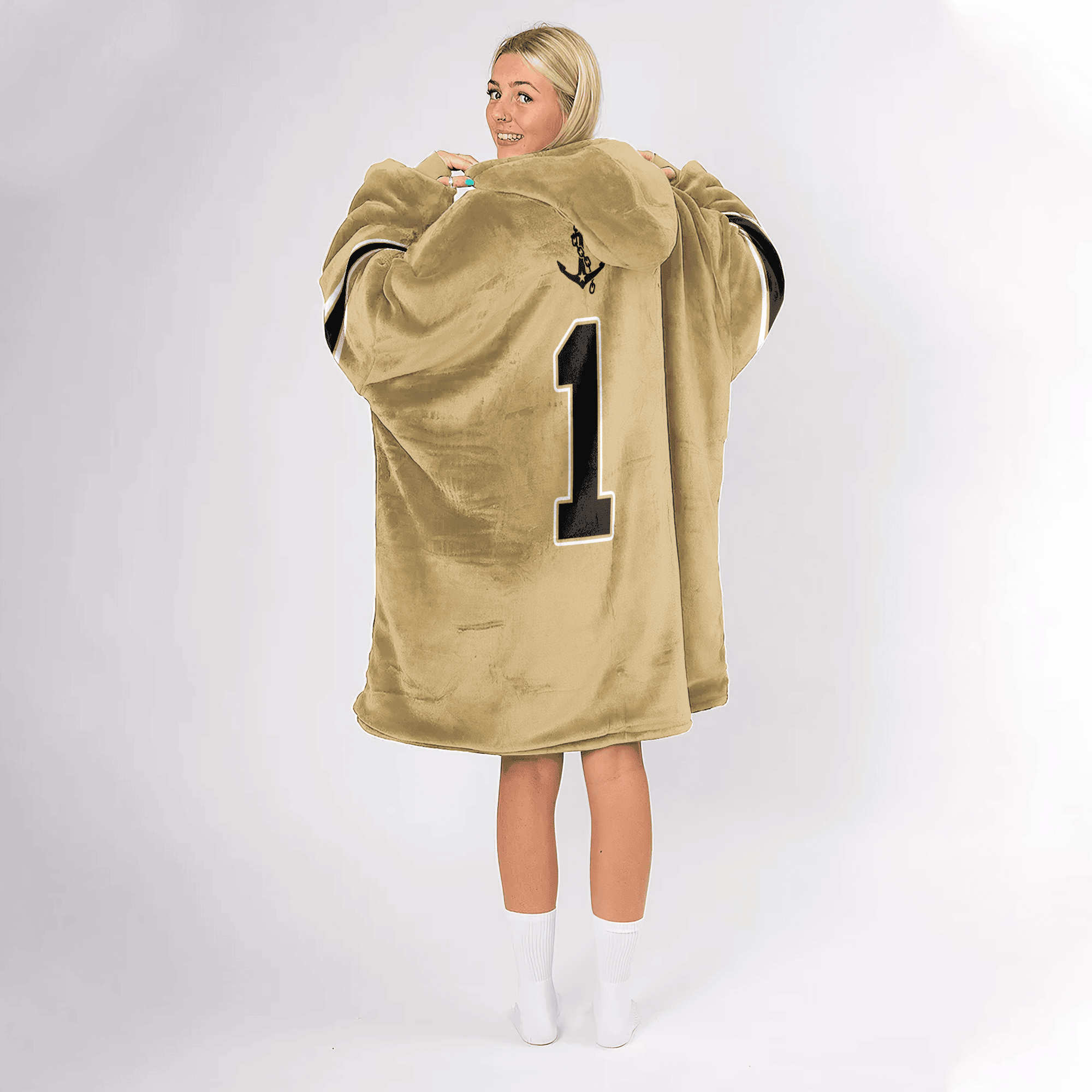 Adult 1 Vanderbilt Football Unisex Blanket Hoodie