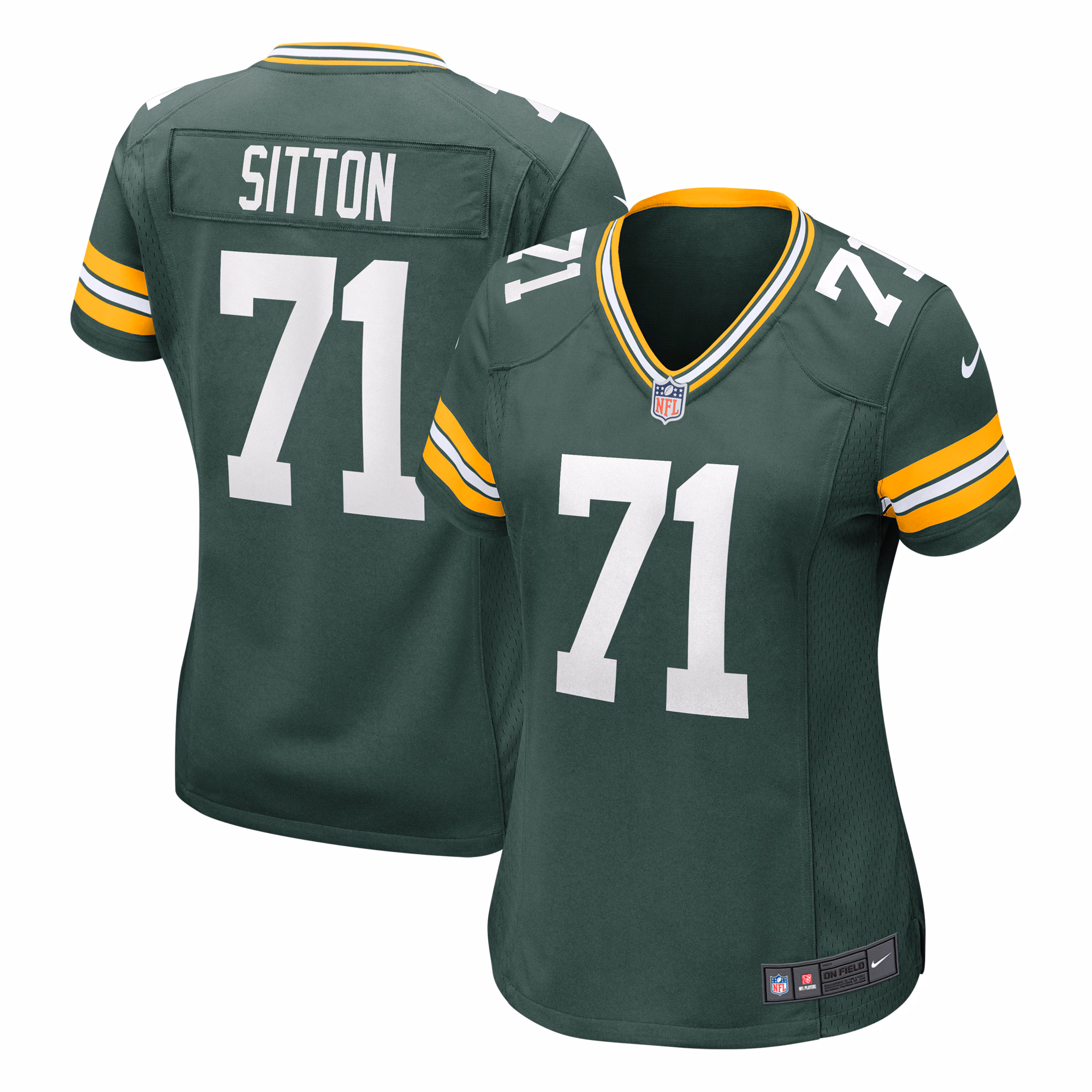 Josh Sitton Green Bay Packers Women's Retired Game Jersey - Green