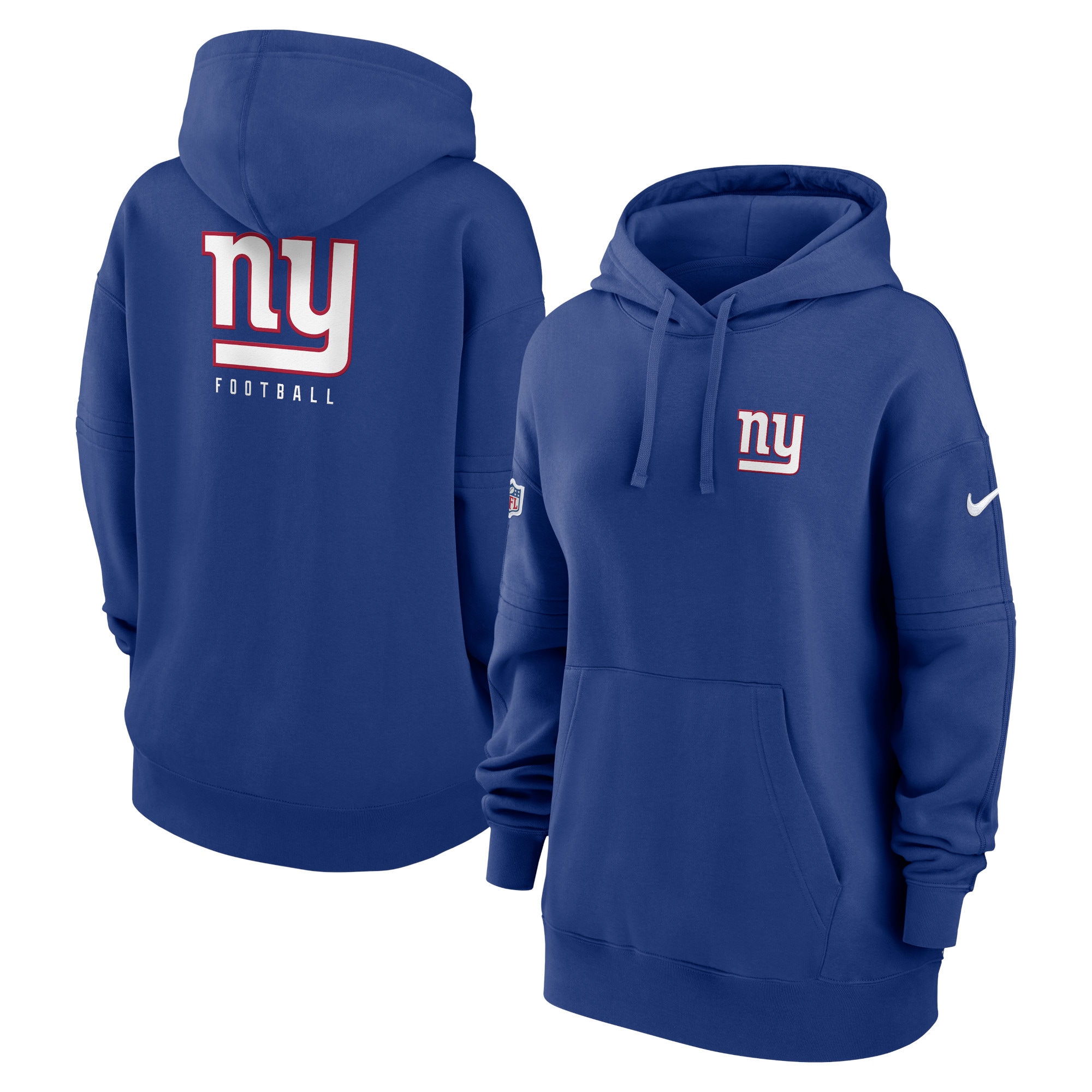 New York Giants  Women's 2023 Sideline Club Fleece Pullover Hoodie - Royal