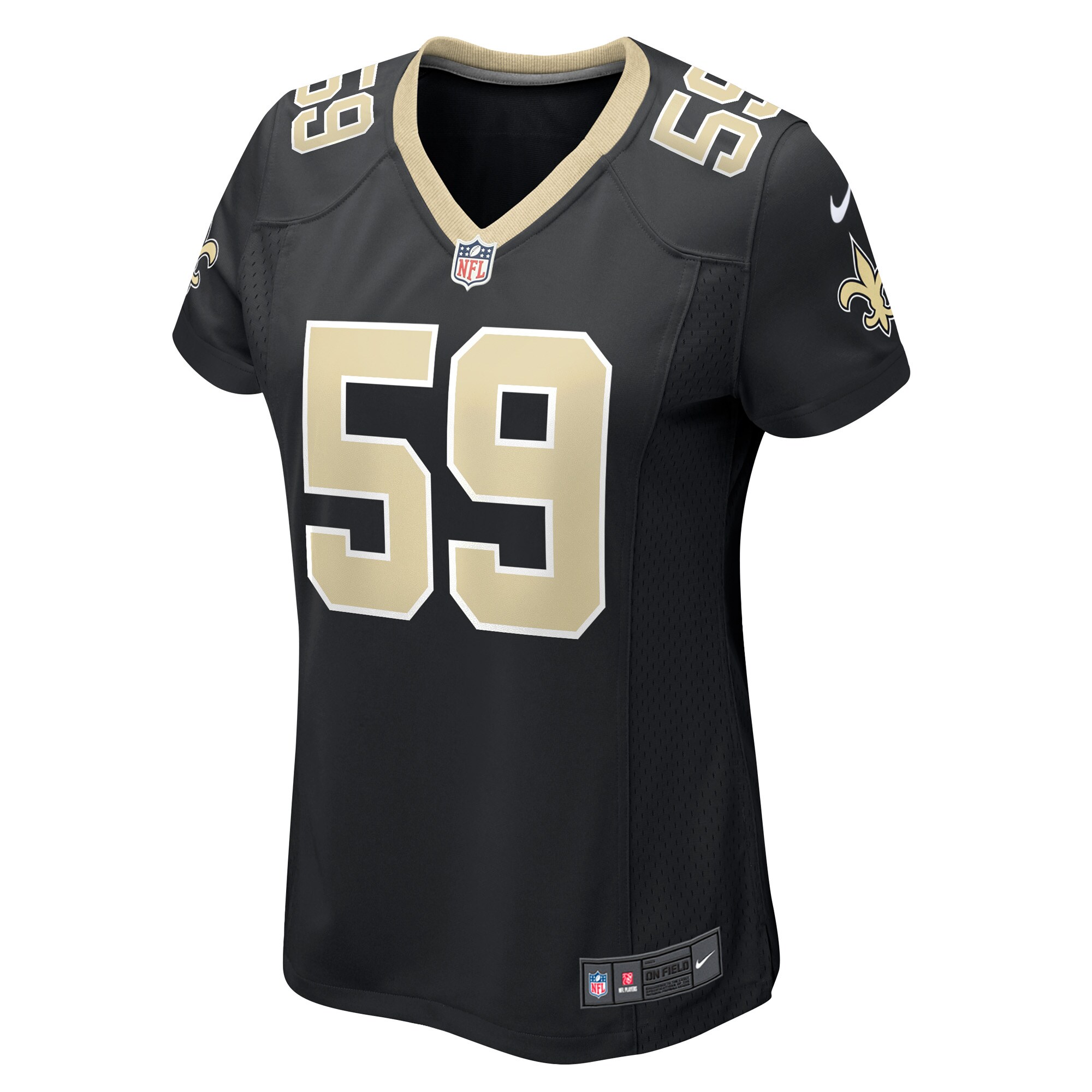 Jackson New Orleans Saints Women's Game Player Jersey - Black