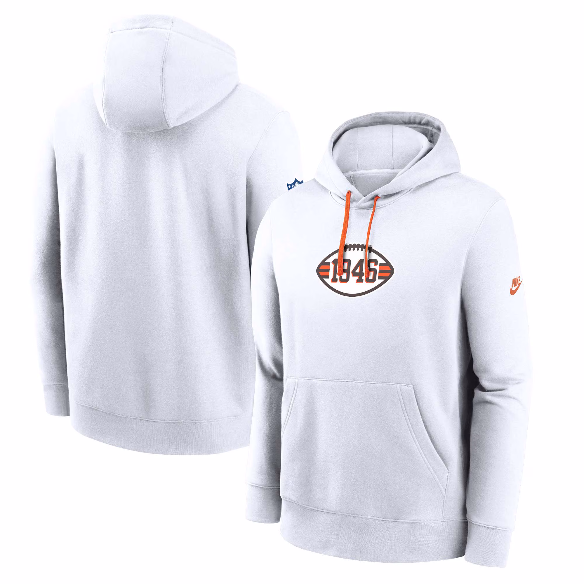 Cleveland Browns 2023 Sideline Club Alternate Tri-Blend Pullover Hoodie - White
