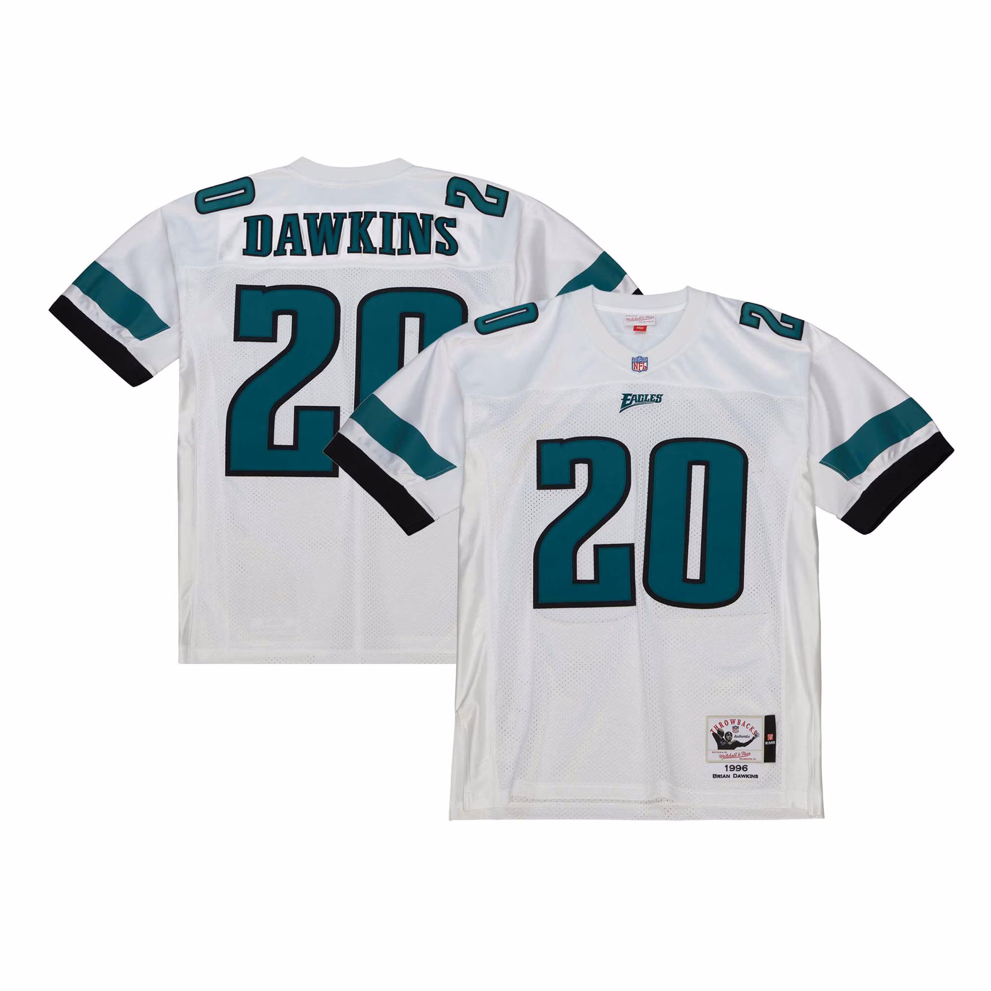 Brian Dawkins Philadelphia Eagles #20 1996 Authentic Throwback Retired Player Jersey - White