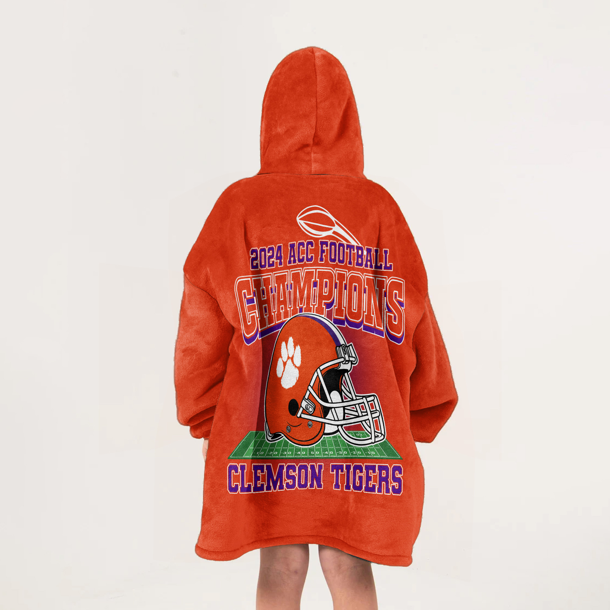 Adult Clemson Football Unisex Blanket Hoodie