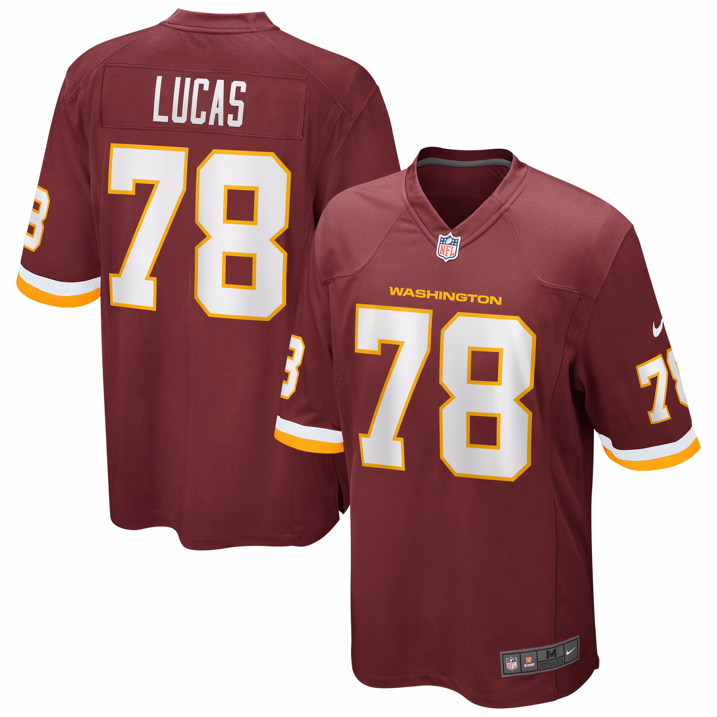 Cornelius Lucas Washington Football Team Game Player Jersey - Burgundy