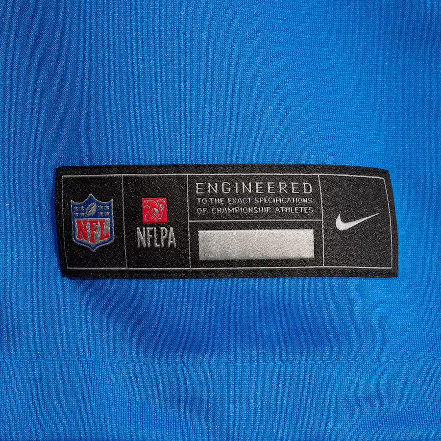 Men's Jahmyr Gibbs Blue #0 Detroit Lions Game Player Jersey