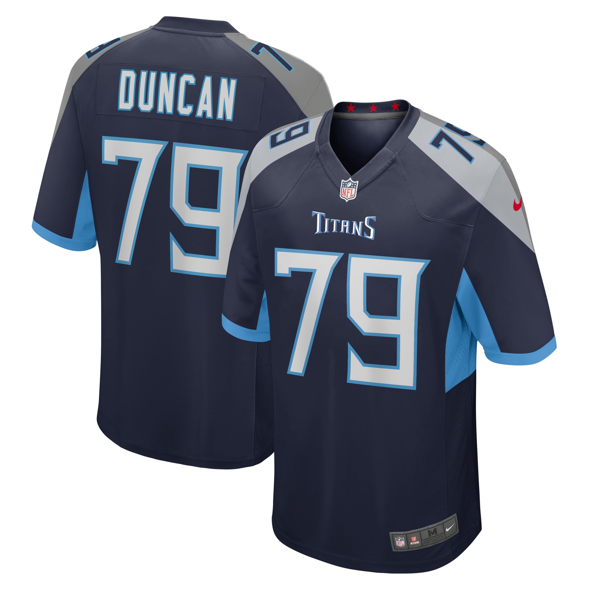 Jaelyn Duncan Tennessee Titans Team Game Jersey -  Navy