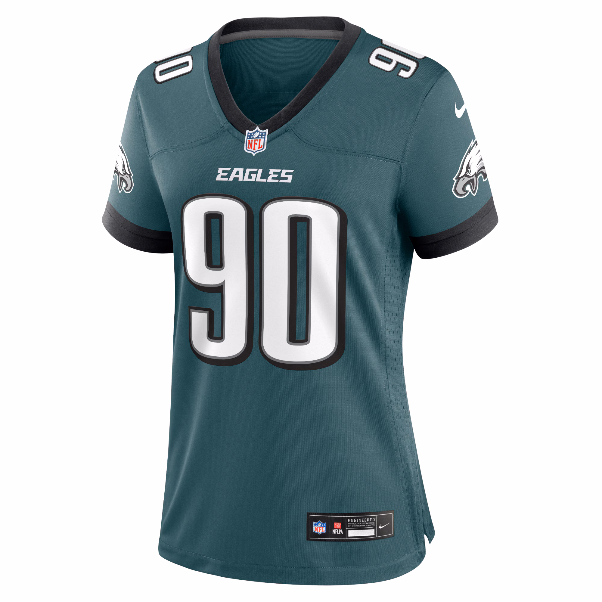Davis Philadelphia Eagles Women's Team Game Jersey - Midnight Green
