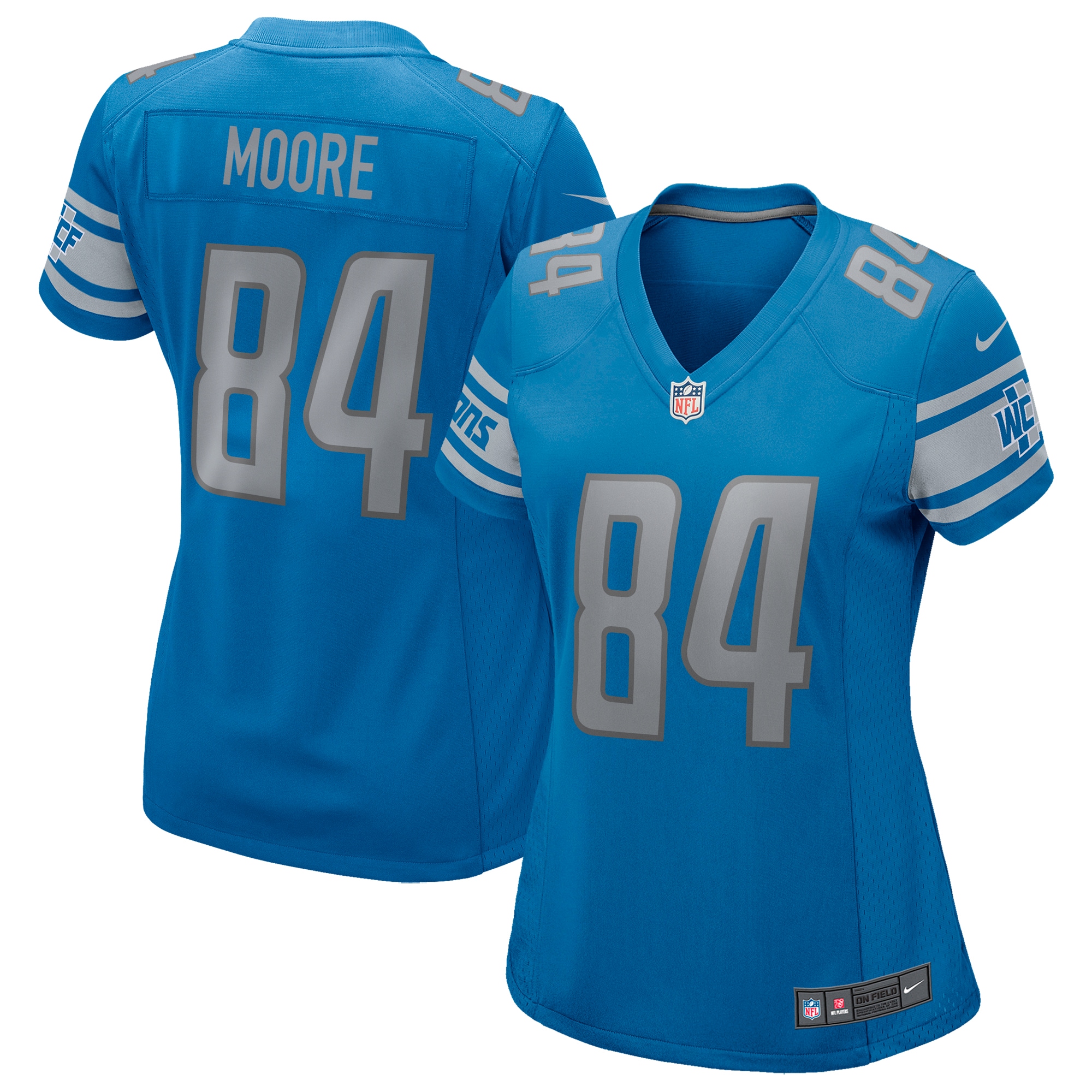 Herman Moore Detroit Lions  Women's Game Retired Player Jersey - Blue
