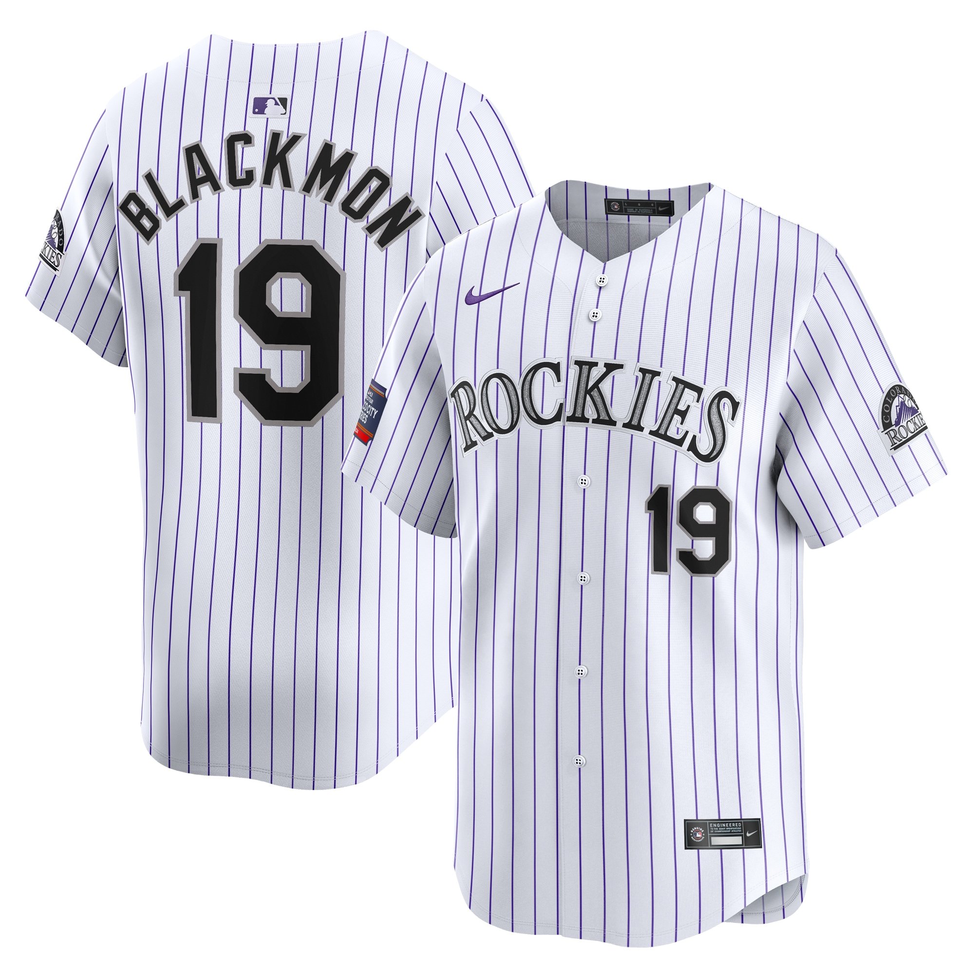 Men's Colorado Rockies Charlie Blackmon  White 2024 MLB World Tour Mexico City Series Home Limited Player Jersey