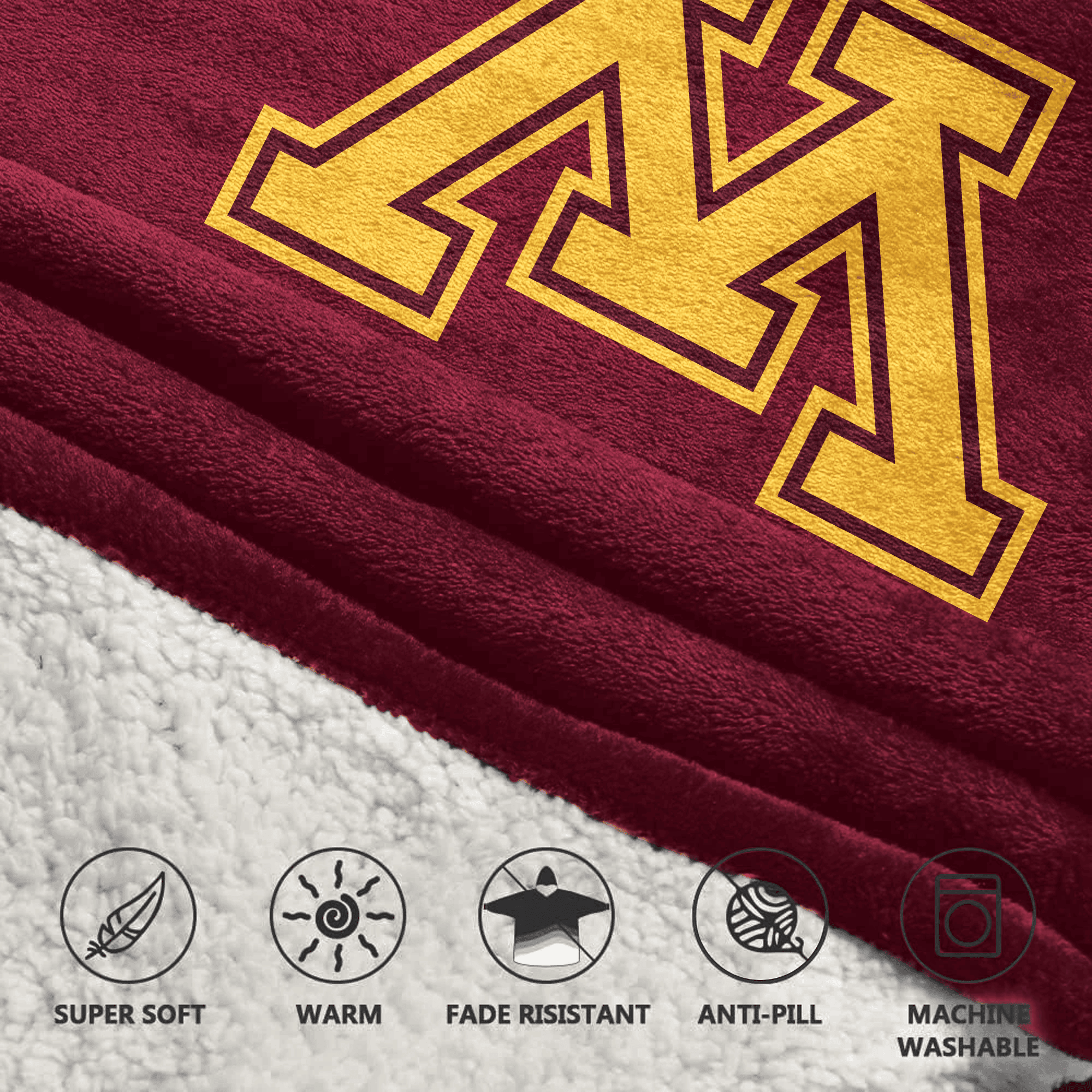 Kid 1 Minnesota Football Unisex Blanket Hoodie