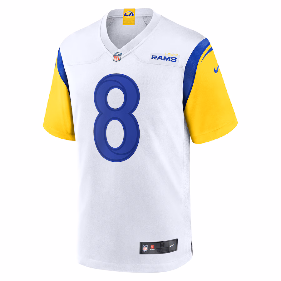Men's Jared Verse #8 White Los Angeles Rams Game Jersey