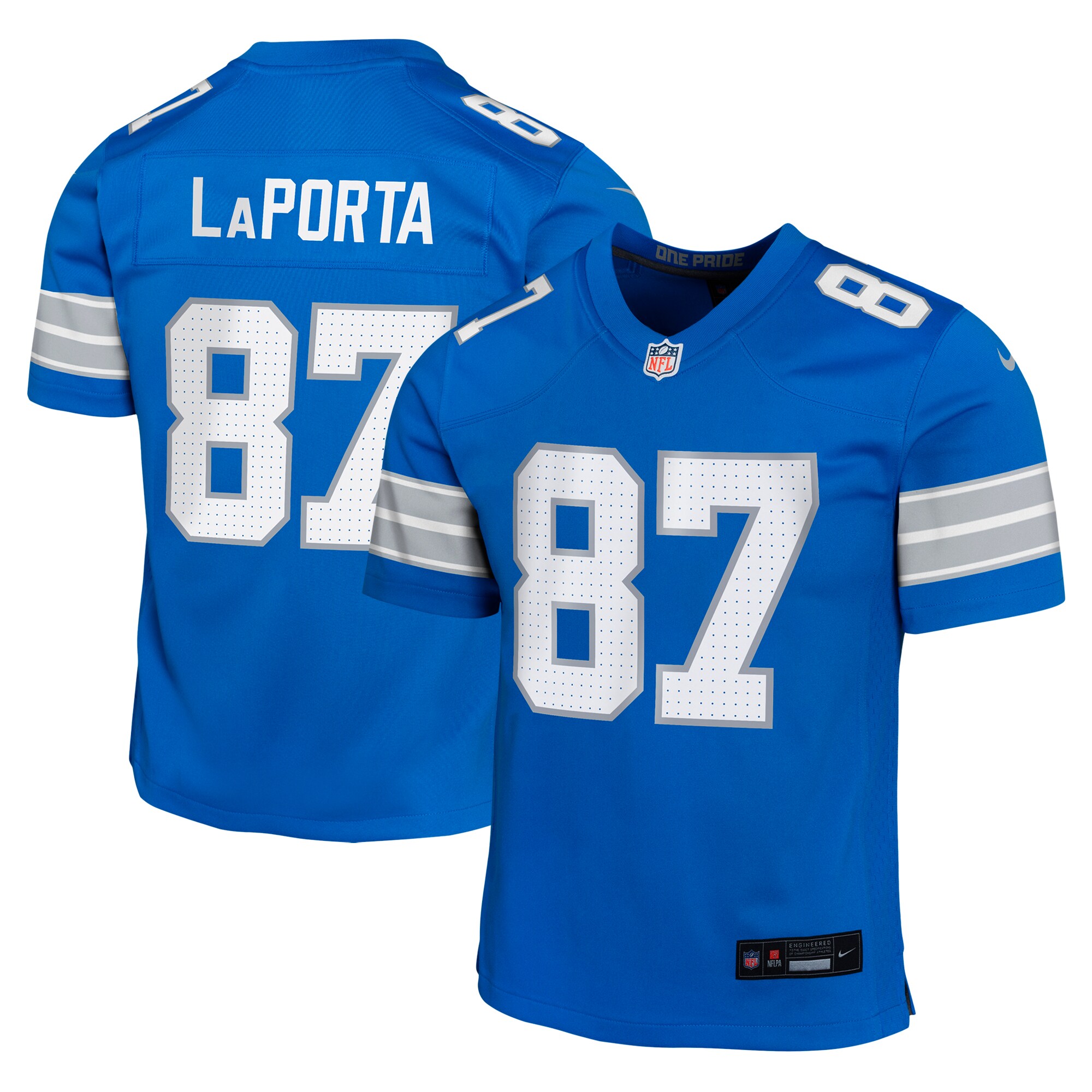 Sam LaPorta Detroit Lions Youth Player Game Jersey - White