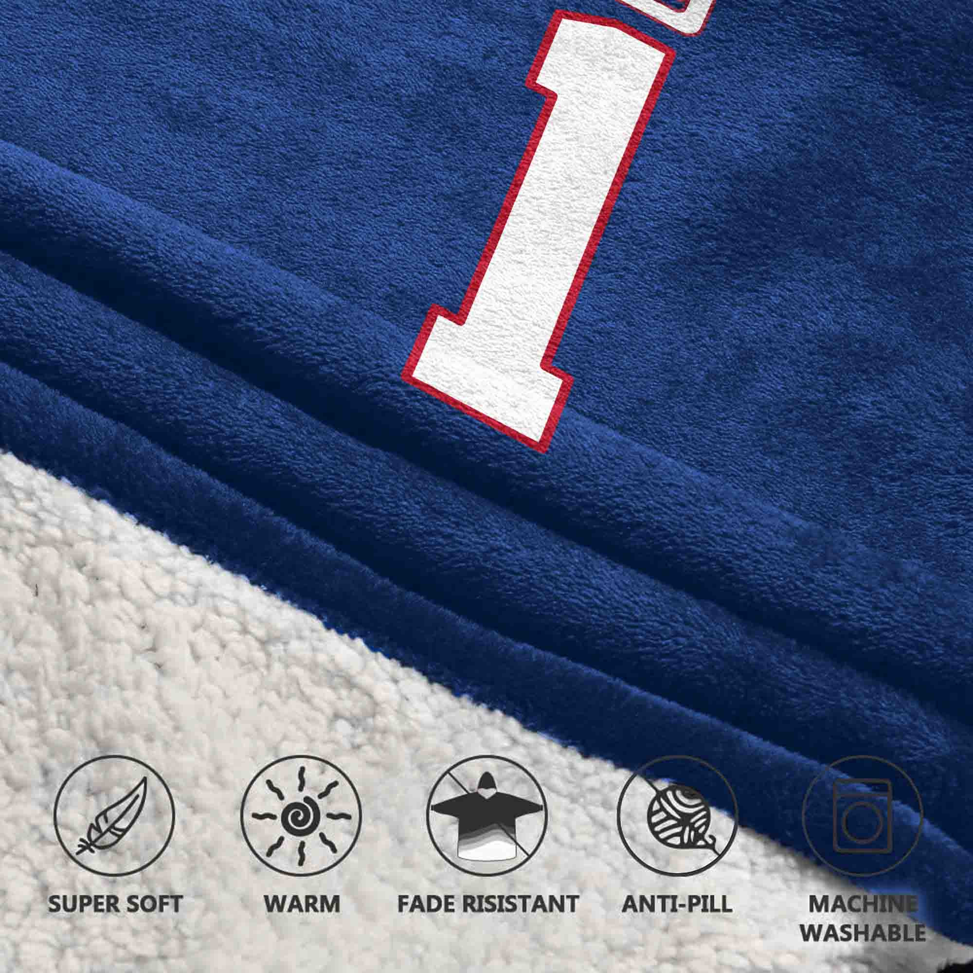 Adult M.N 1 New York G Football Unisex Blanket Hoodie