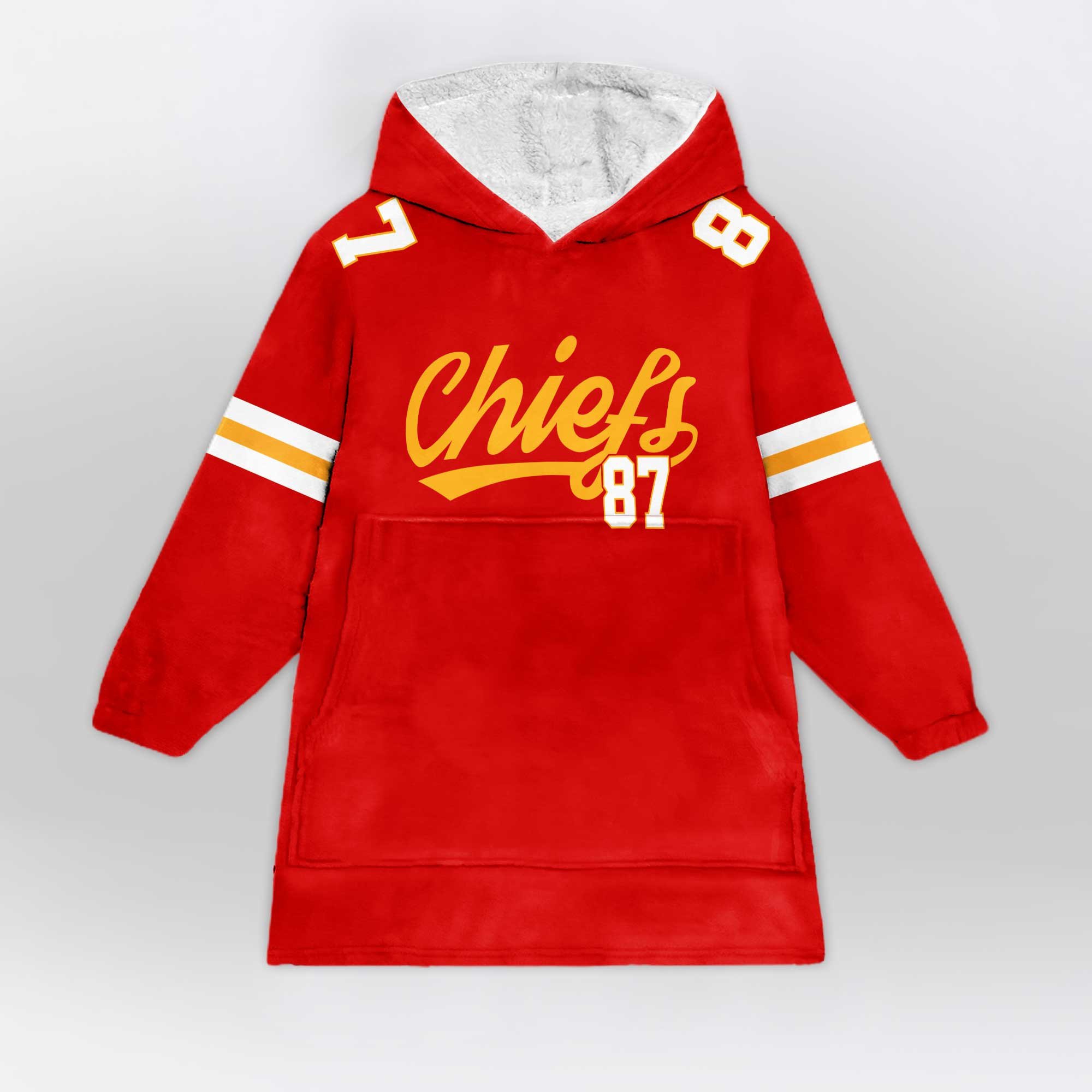 Adult T.K 87 Kansas City Football Unisex Blanket Hoodie