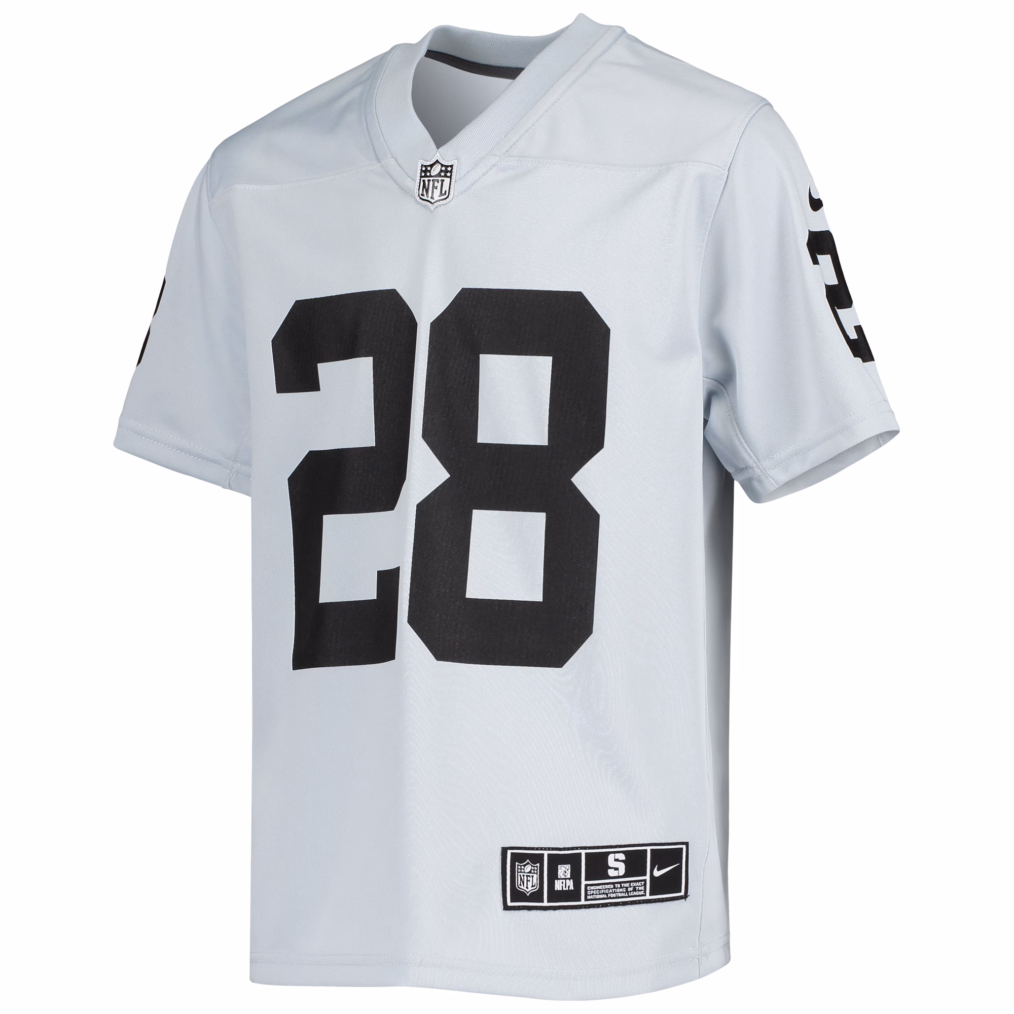Josh Jacobs Las Vegas Raiders Youth Inverted Team Game Jersey - Silver