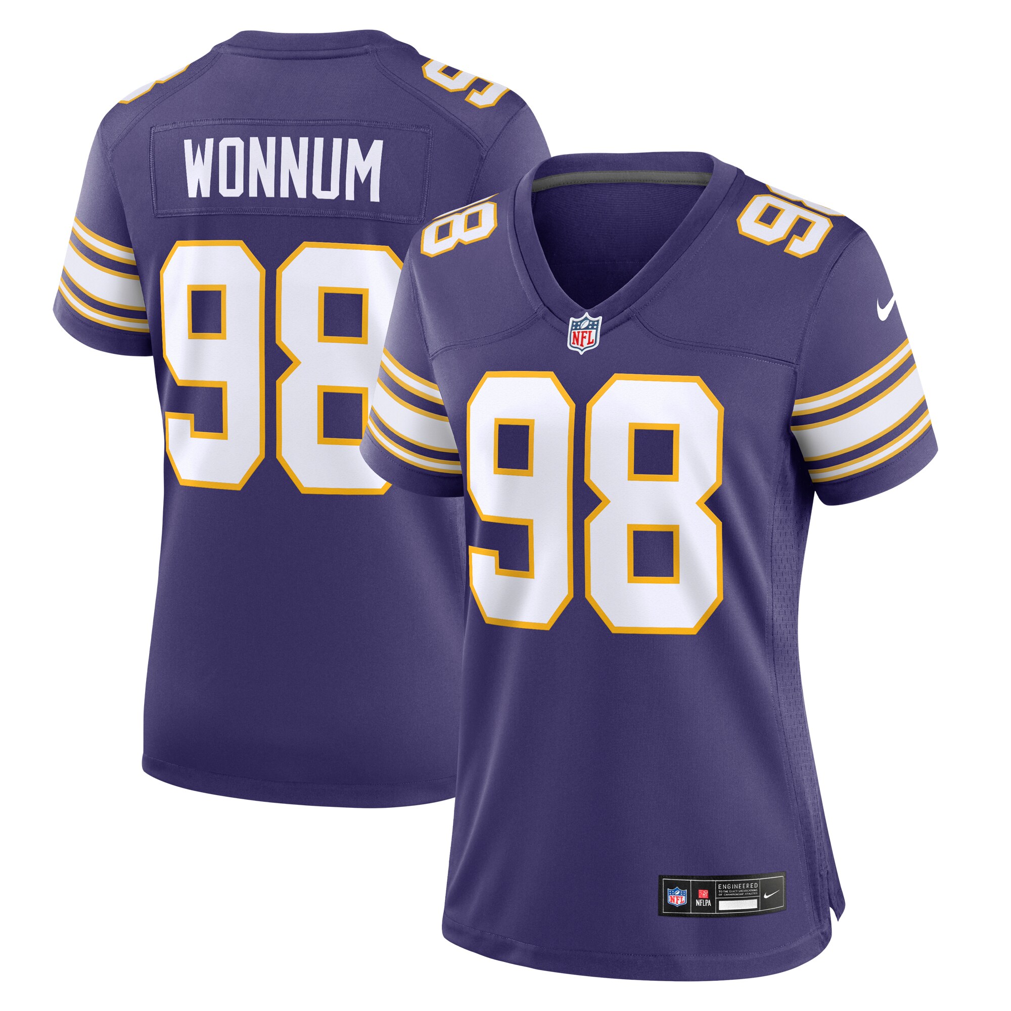 D.J. Wonnum Minnesota Vikings  Women's Classic Player Game Jersey - Purple
