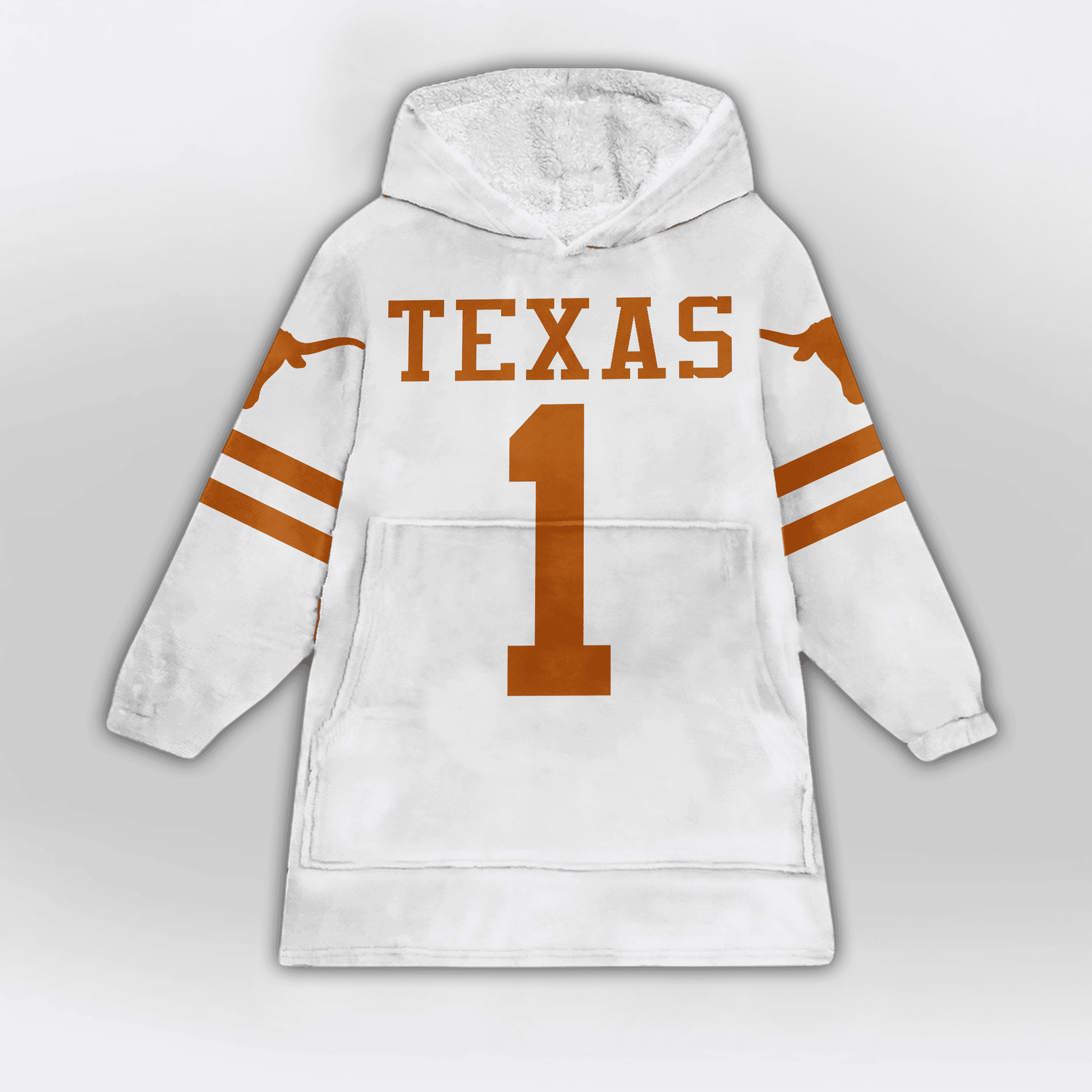 Kid 1 Texas Football Unisex Blanket Hoodie