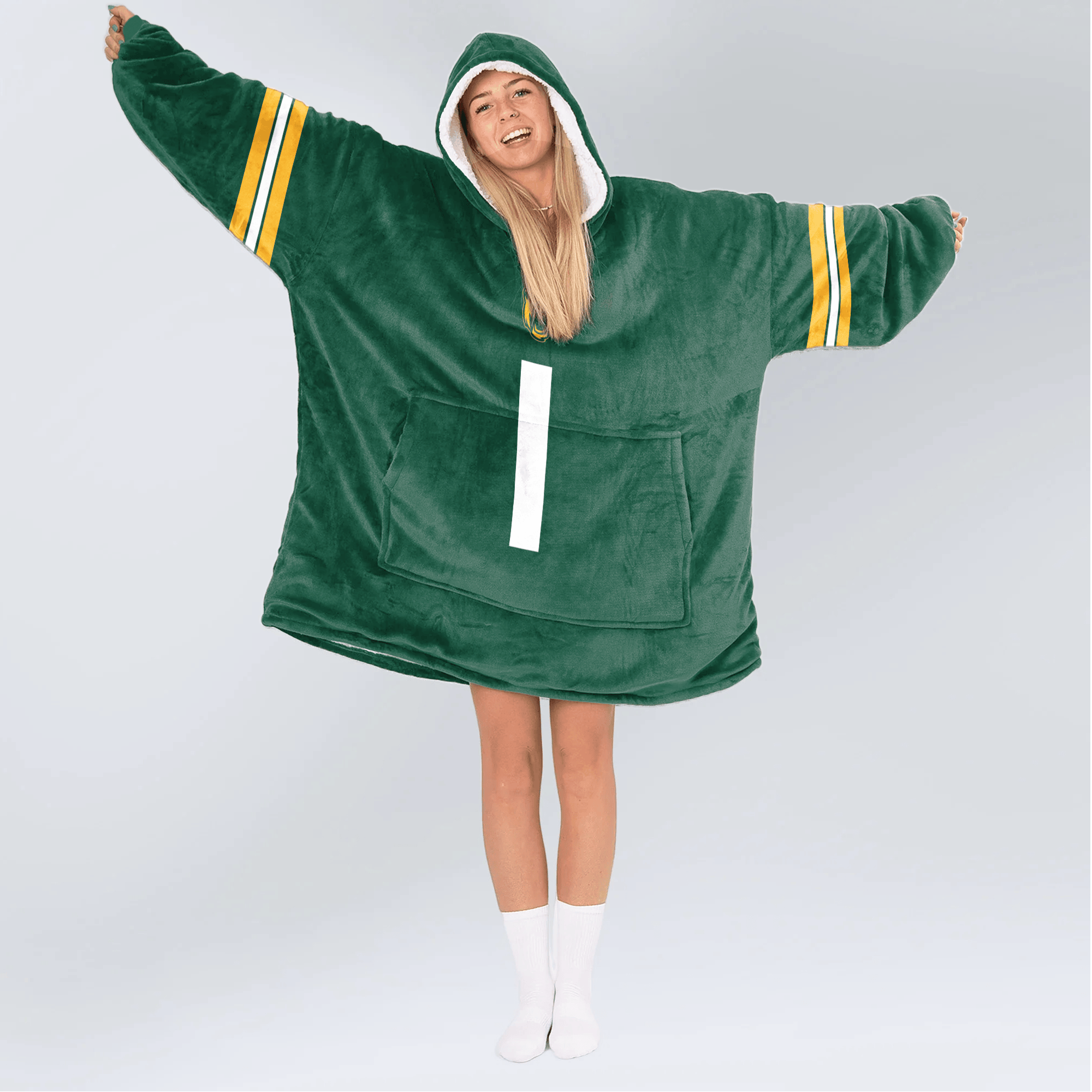 Adult #1 Baylor Football Unisex Blanket Hoodie