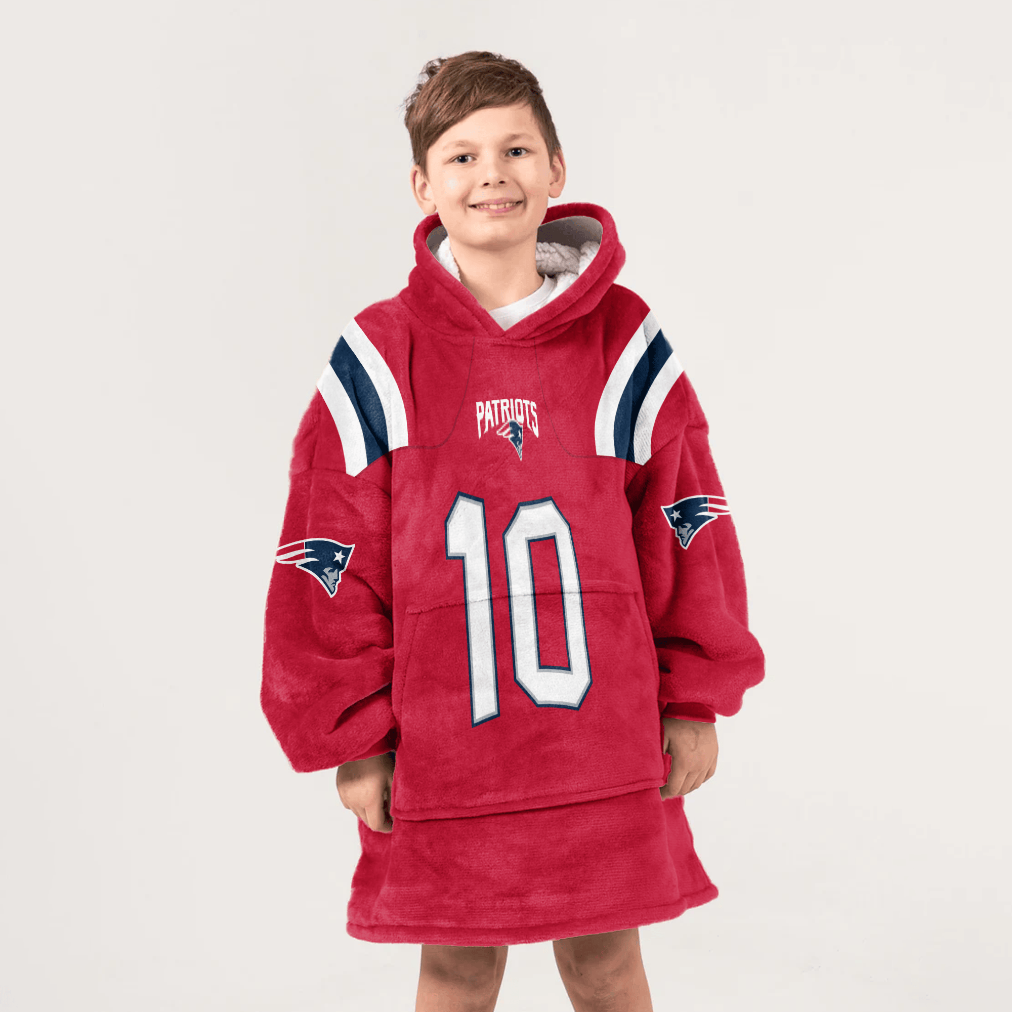 10 New England Football Unisex Blanket Hoodie