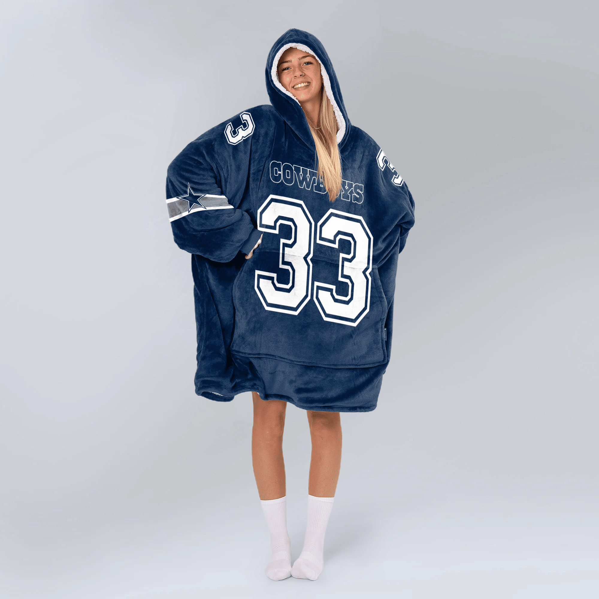 Adult J.W 33 Dalllas Football Unisex Blanket Hoodie
