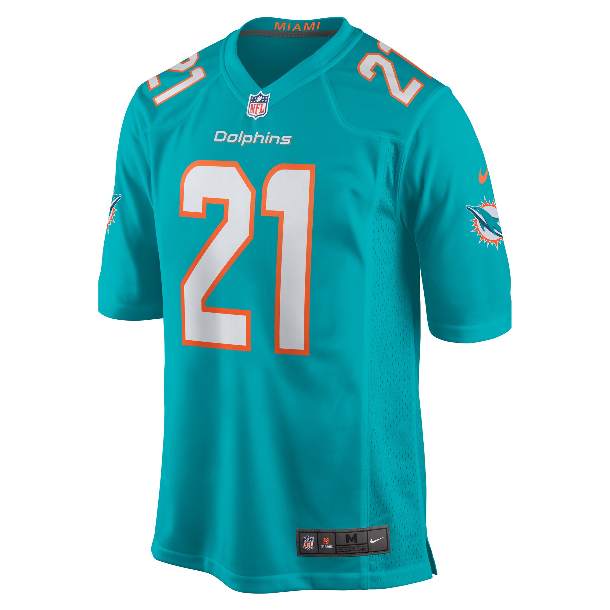 DeShon Elliott Miami Dolphins Game Player Jersey - Aqua
