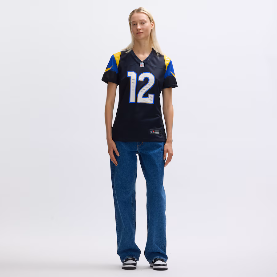 Puka Nacua #12 Los Angeles Rams Women's 2025 Rivalries Collection Game Jersey - Midnight Blue