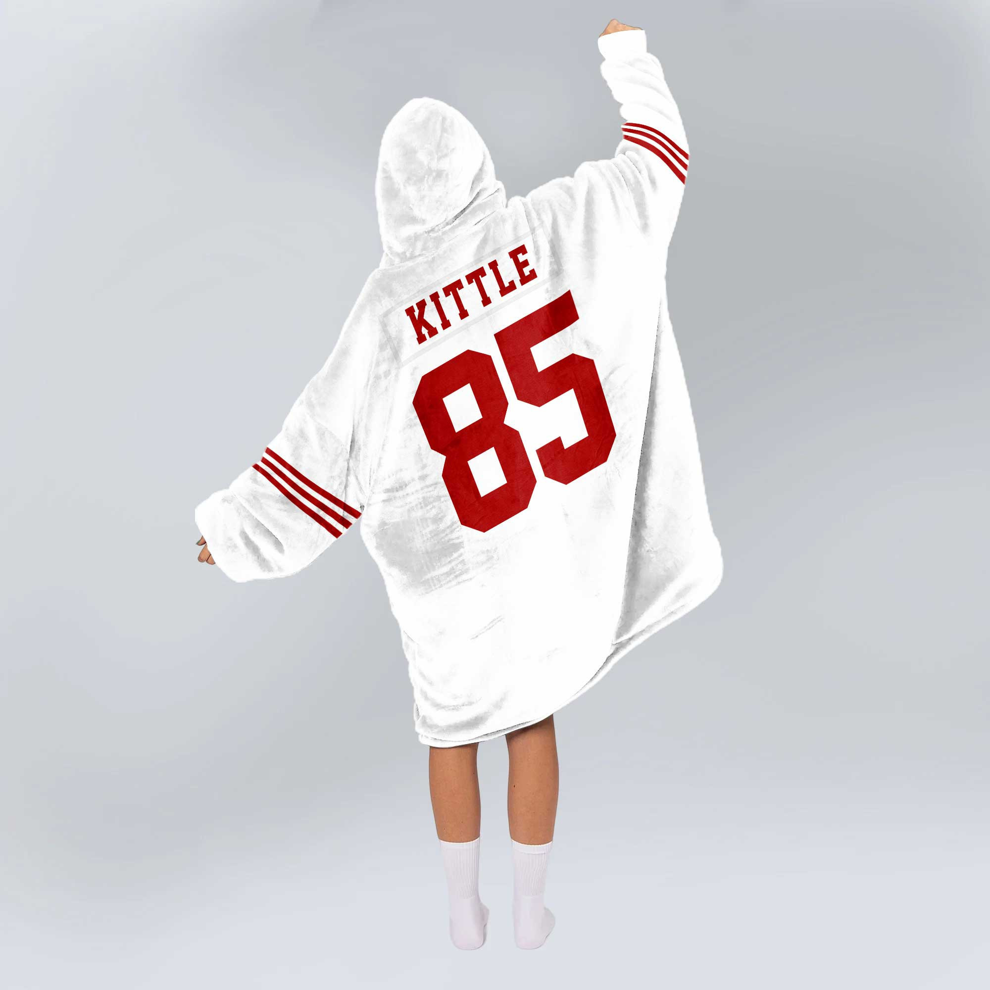 Adult G.K. 85 San Francisco 49ers Football Unisex Blanket Hoodie